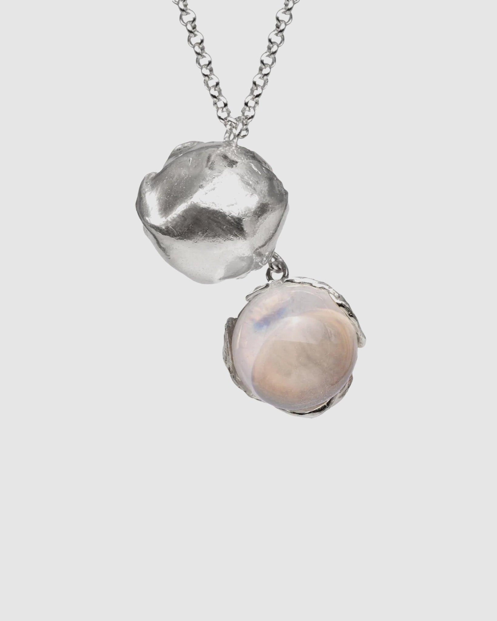 Bolas Agua Silver Necklace - {{ collection.title }} - Chinatown Country Club 