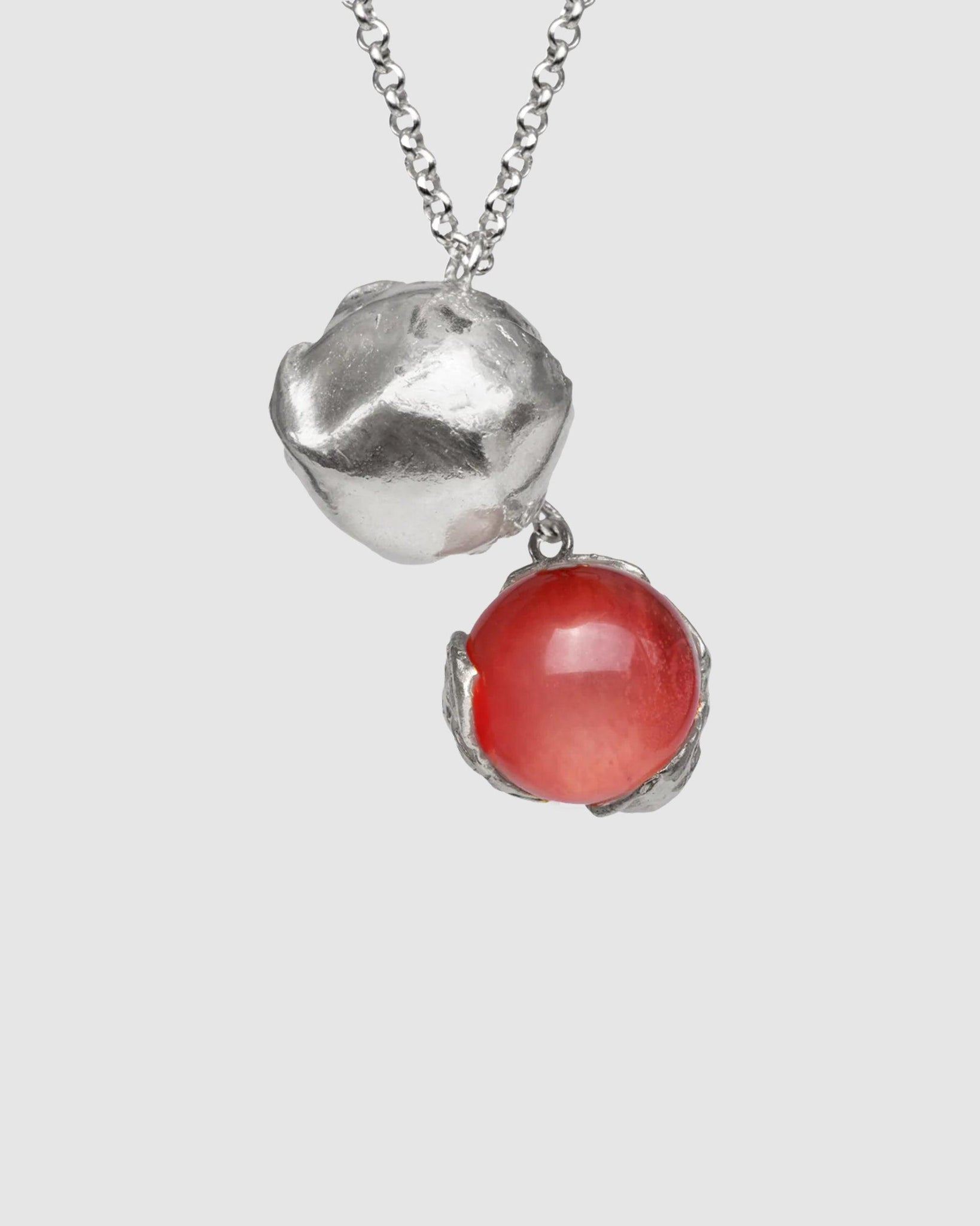 Bolas Cherry Necklace Silver - {{ collection.title }} - Chinatown Country Club 