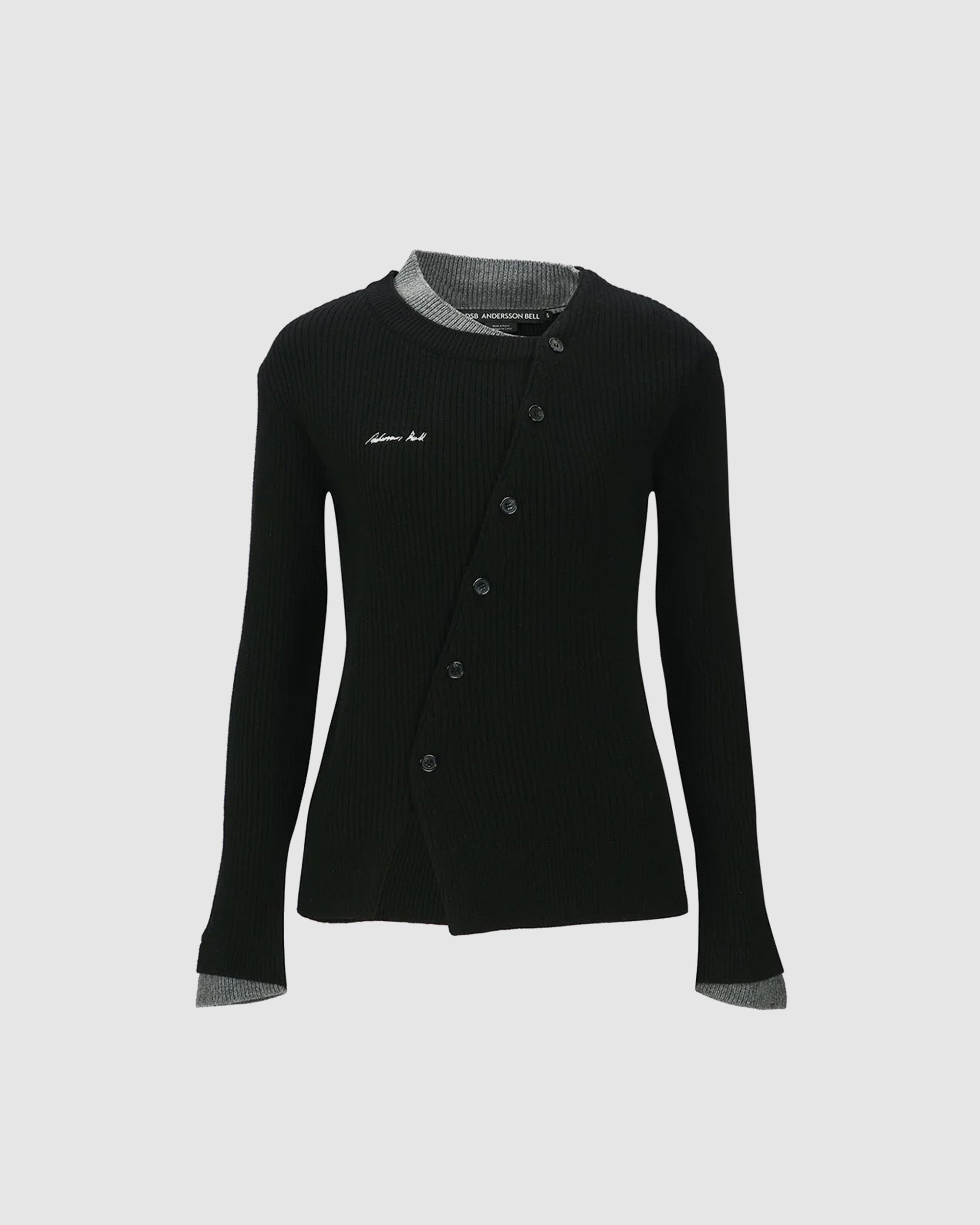 Button Slim Knit Cardigan