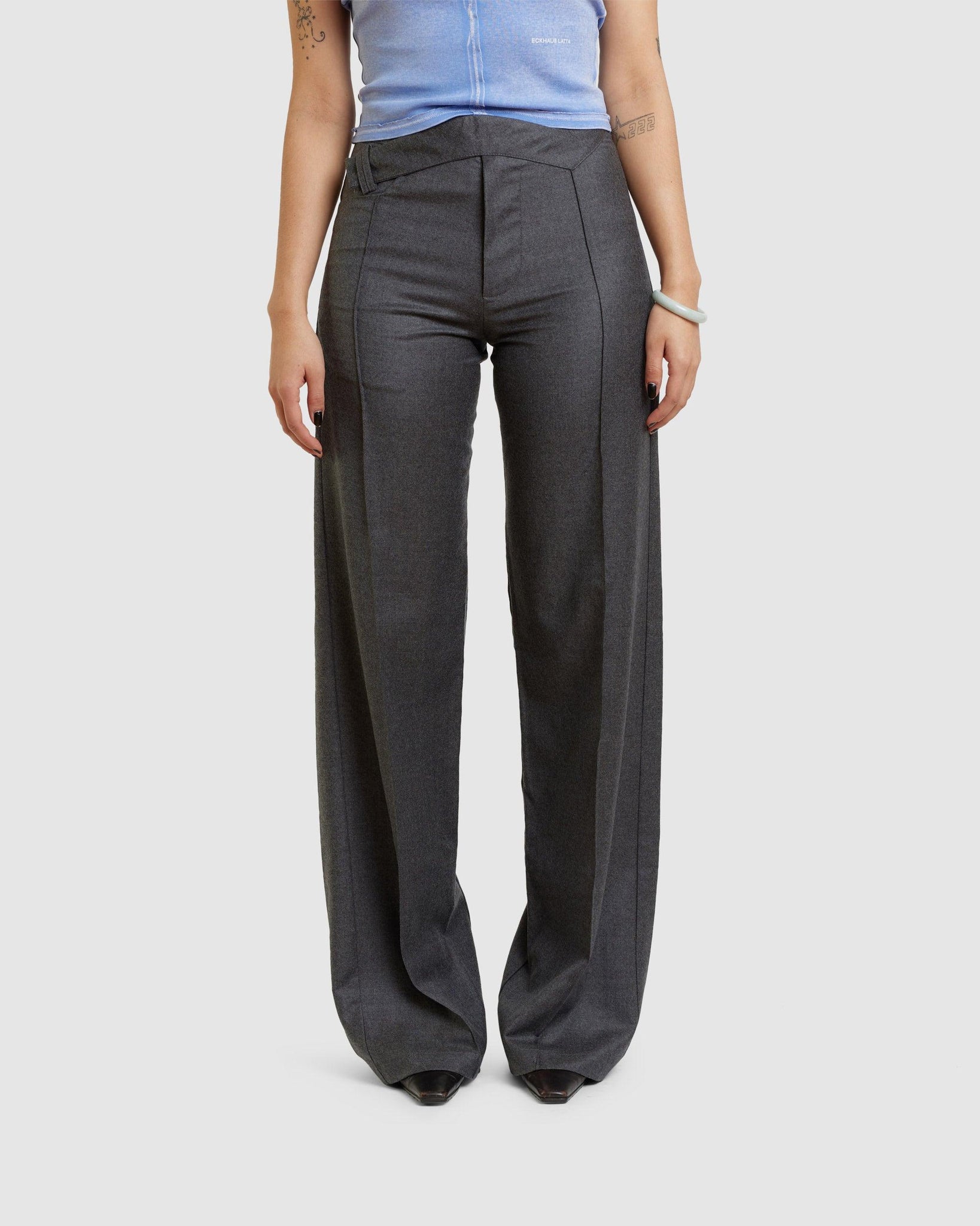 Charcoal Nycola Trousers (W) - {{ collection.title }} - Chinatown Country Club 