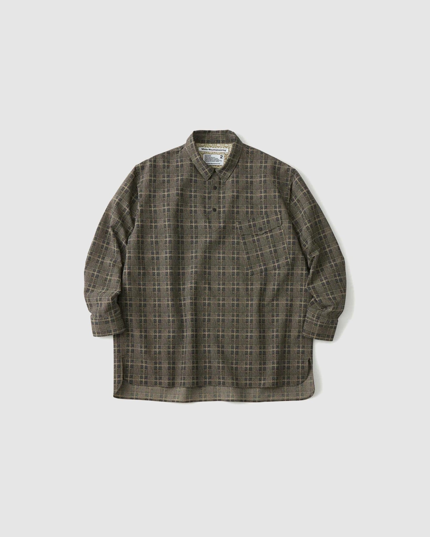 Check Pullover Shirt Beige - {{ collection.title }} - Chinatown Country Club 