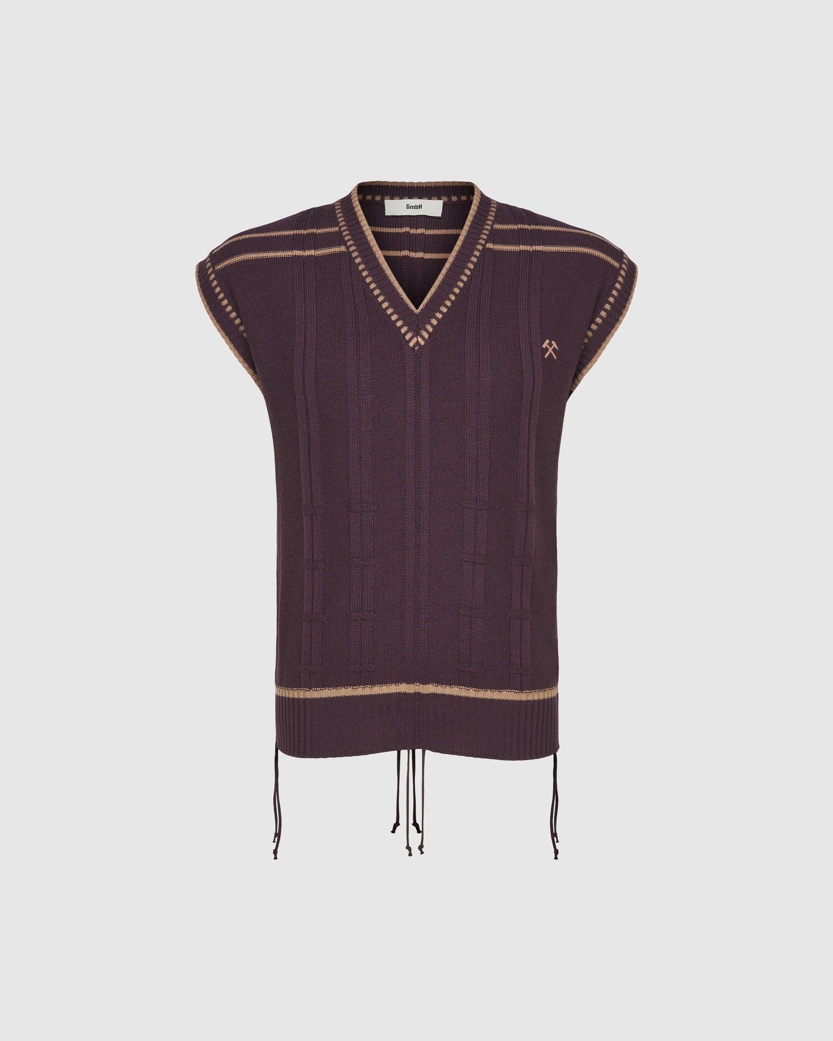 Colour Blocked Intarsia Vest (W) - {{ collection.title }} - Chinatown Country Club 