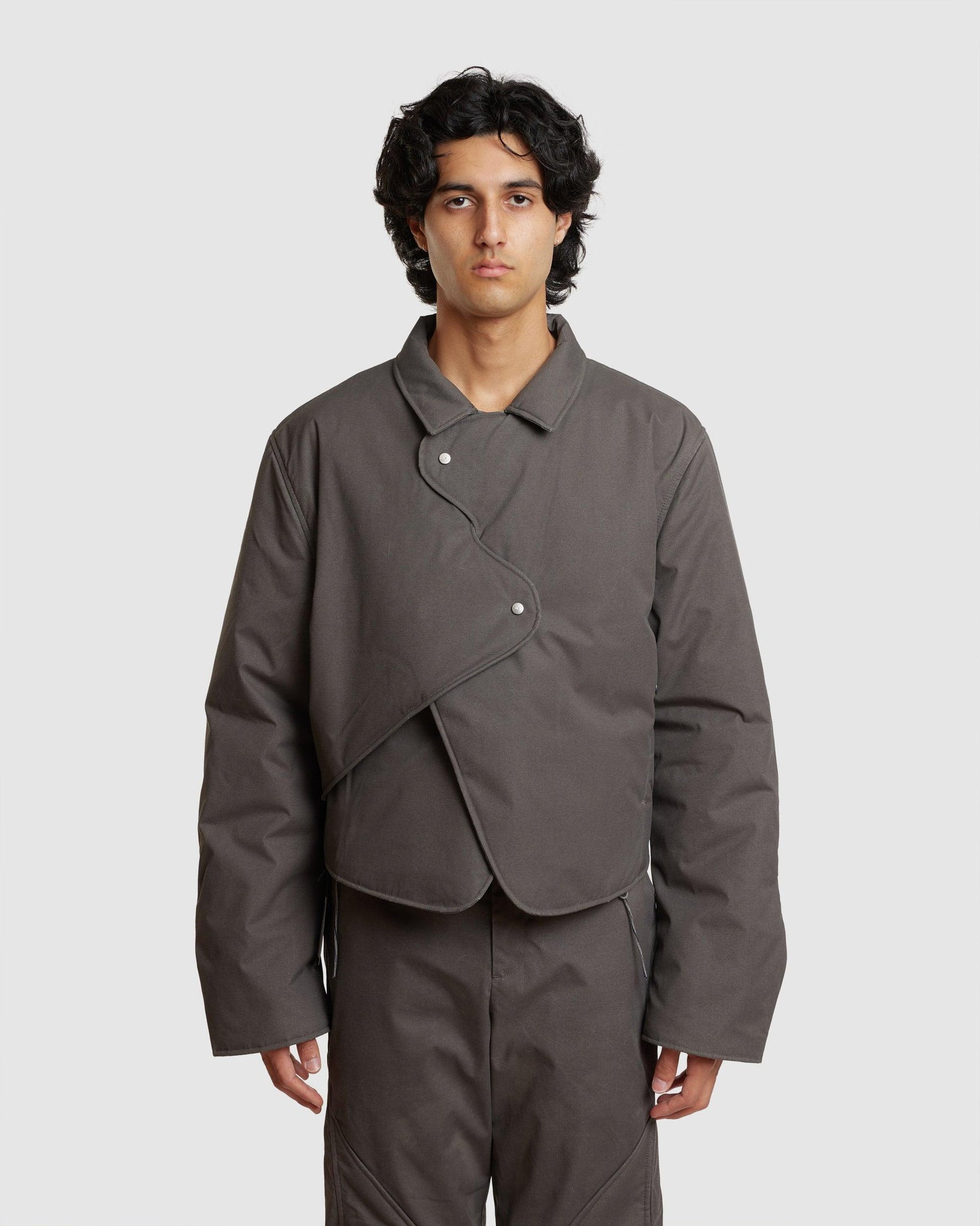 Concordance Puffed Shirt Jacket Grey - {{ collection.title }} - Chinatown Country Club 