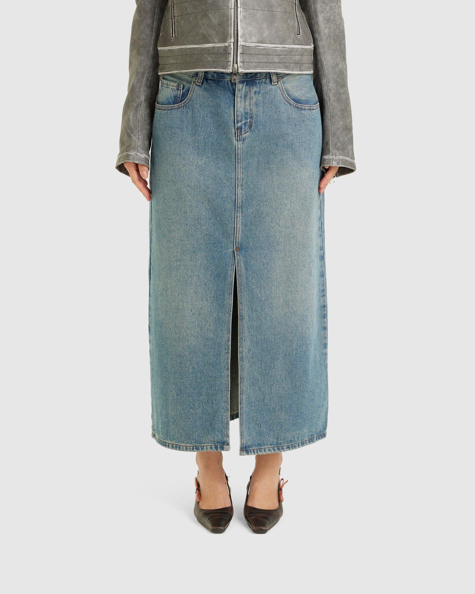 Denim Maxi Skirt - {{ collection.title }} - Chinatown Country Club 