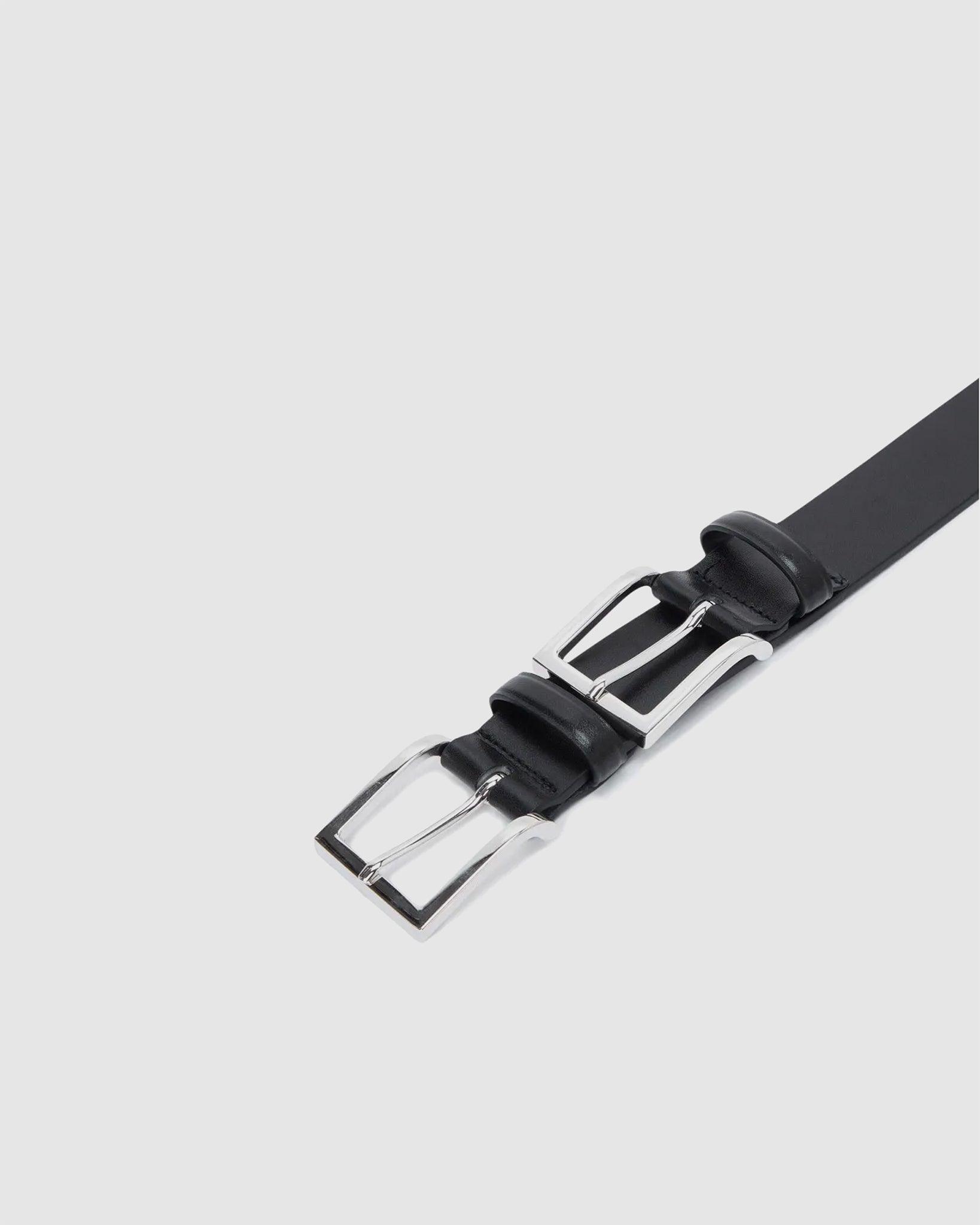 Double Buckle Leather Belt