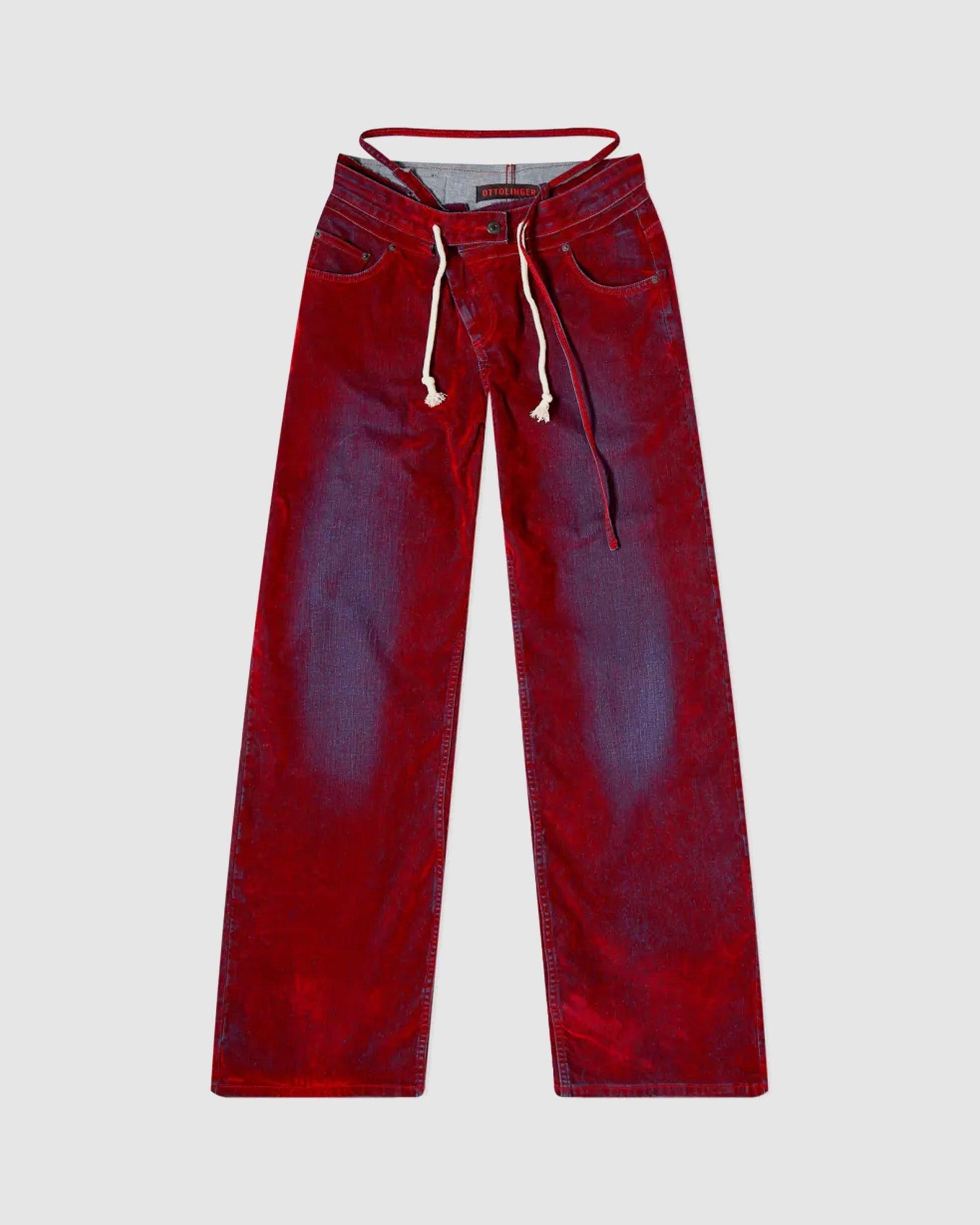 Double Fold Pants Red Velvet - {{ collection.title }} - Chinatown Country Club 