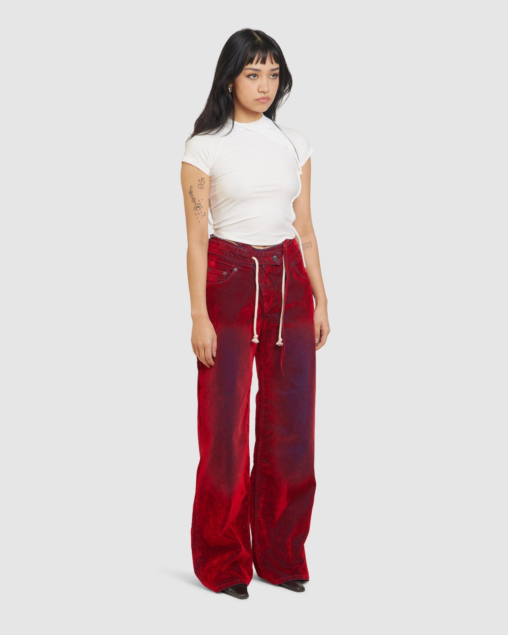 OTTOLINGER Double Fold Pants Red Velvet – Chinatown Country Club
