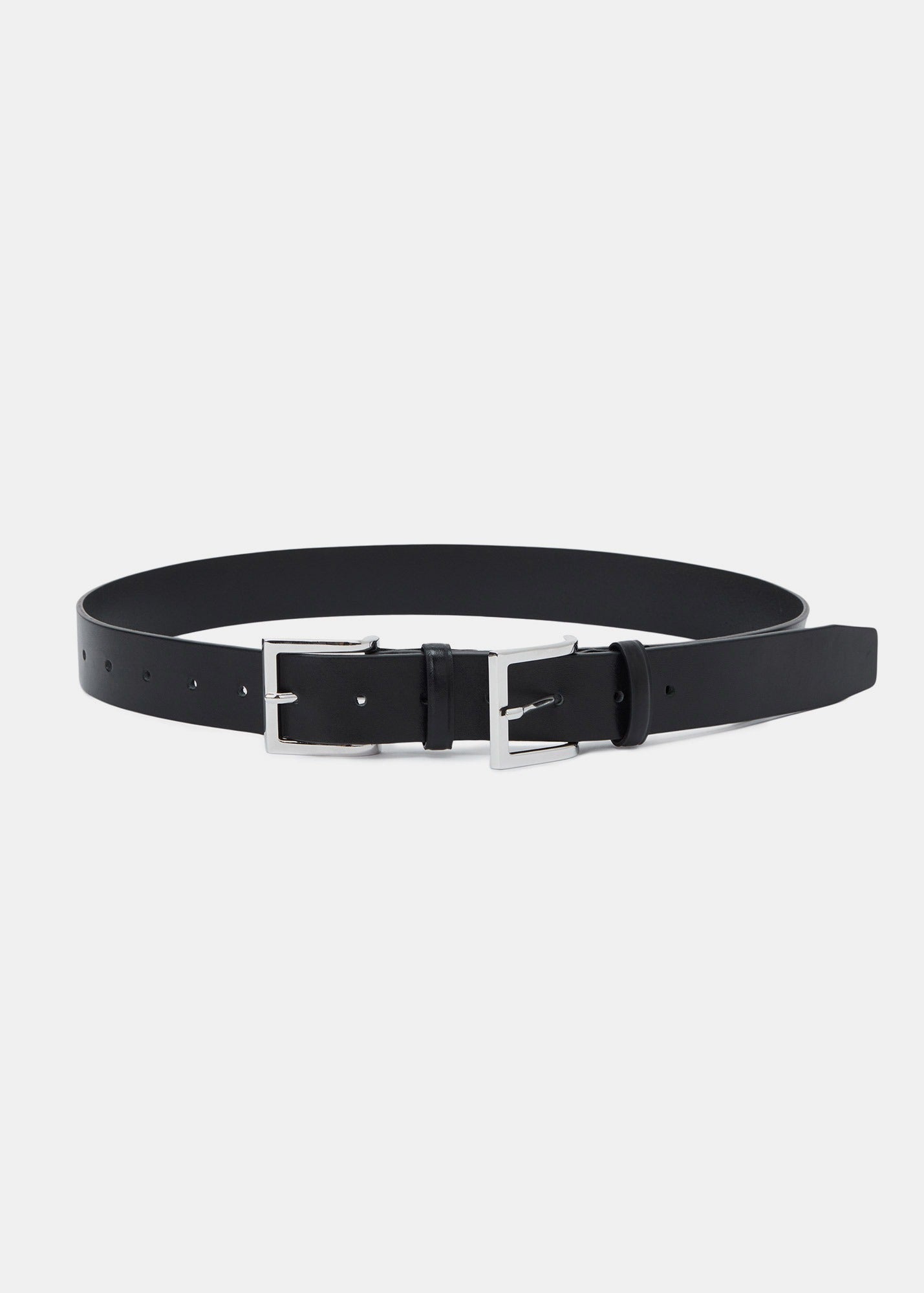 Double Buckle Leather Belt