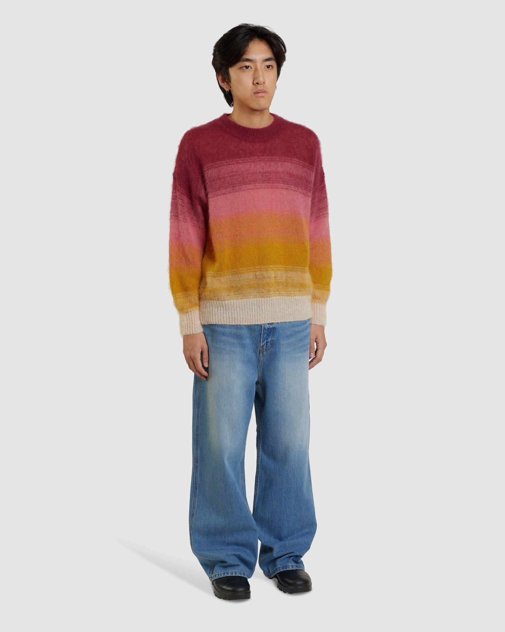 Drussellh Gradient Sweater Raspberry/Ocre - {{ collection.title }} - Chinatown Country Club 