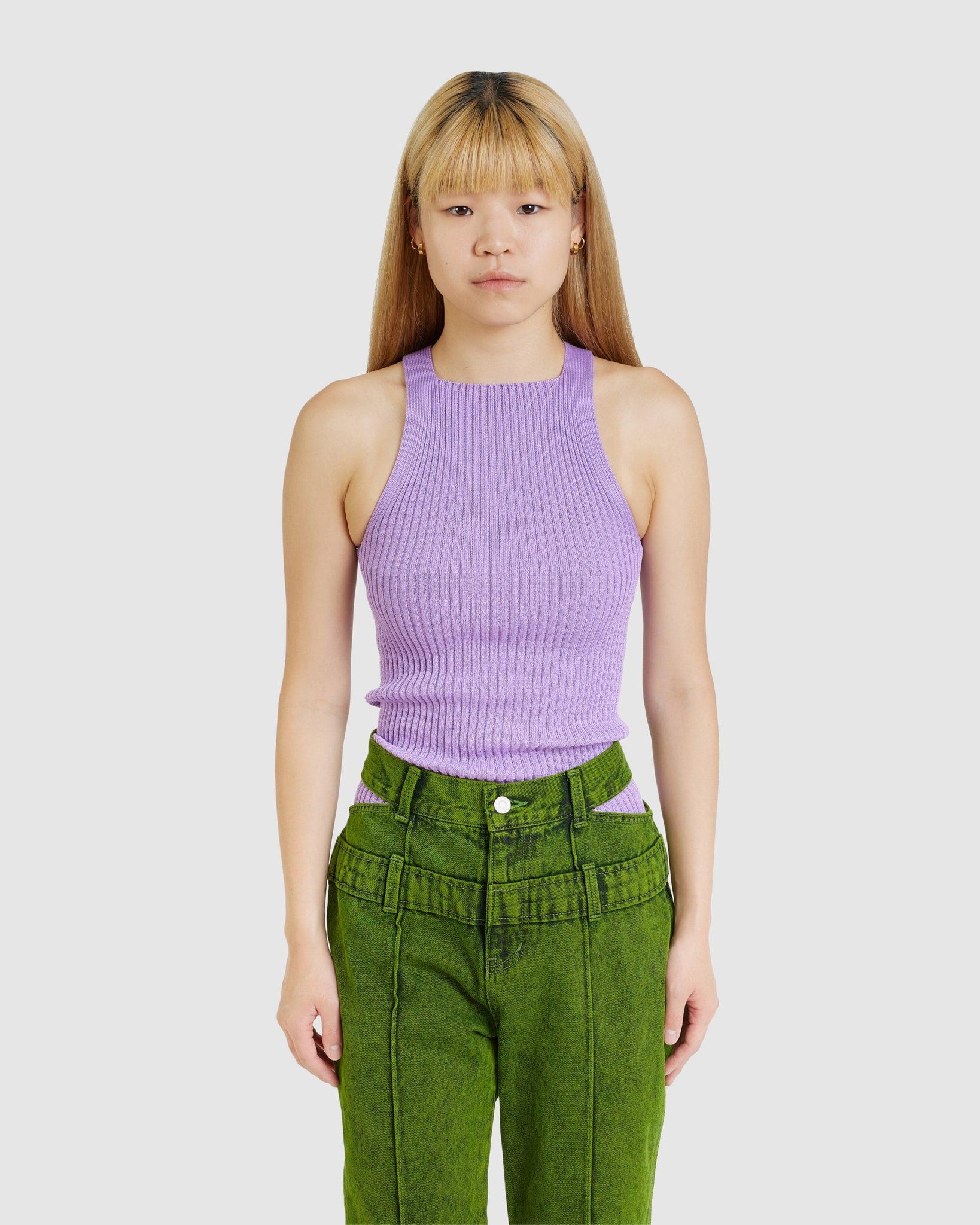 Emma High Neck Top Lilac - {{ collection.title }} - Chinatown Country Club 