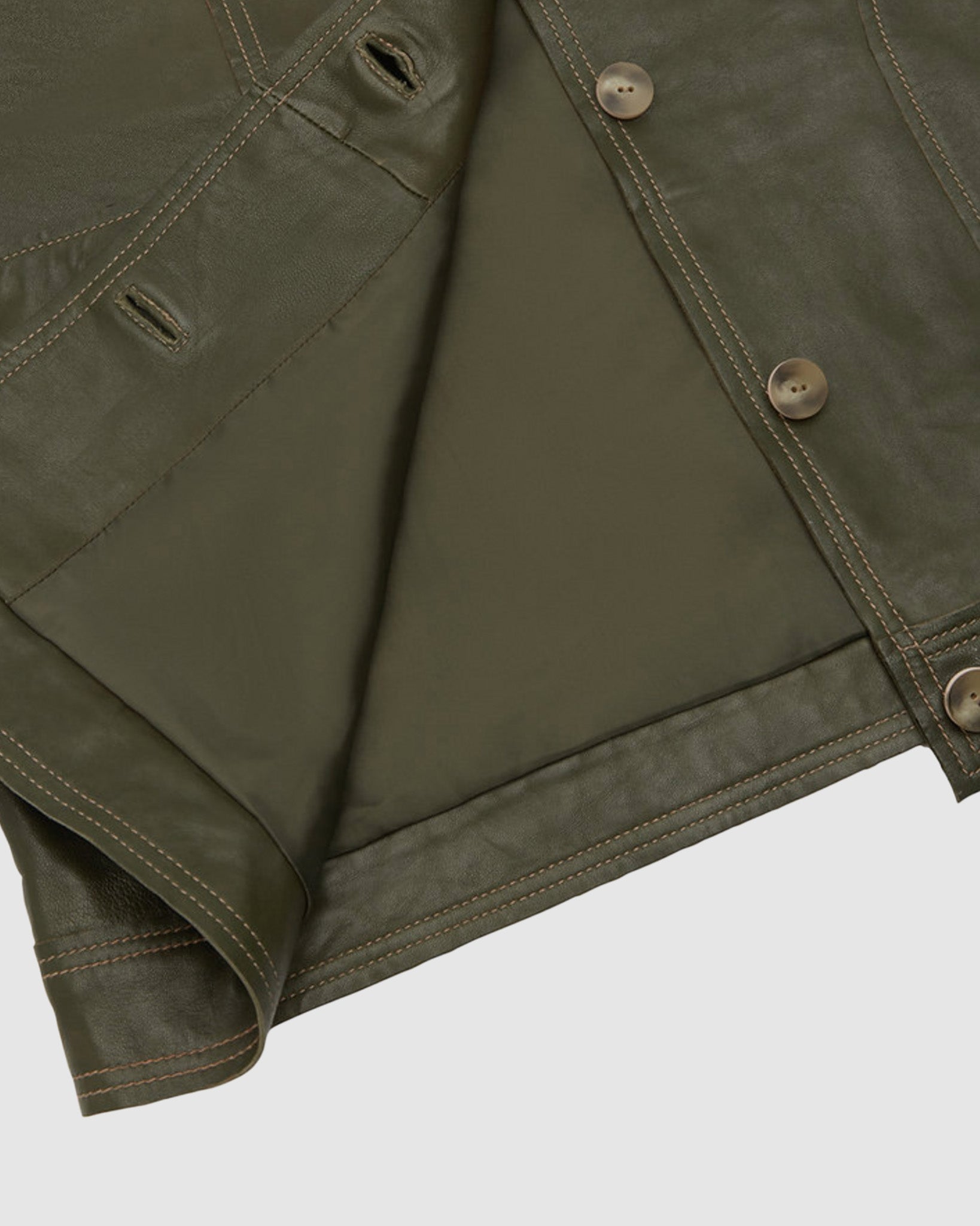 Raw Edge Leather Jacket