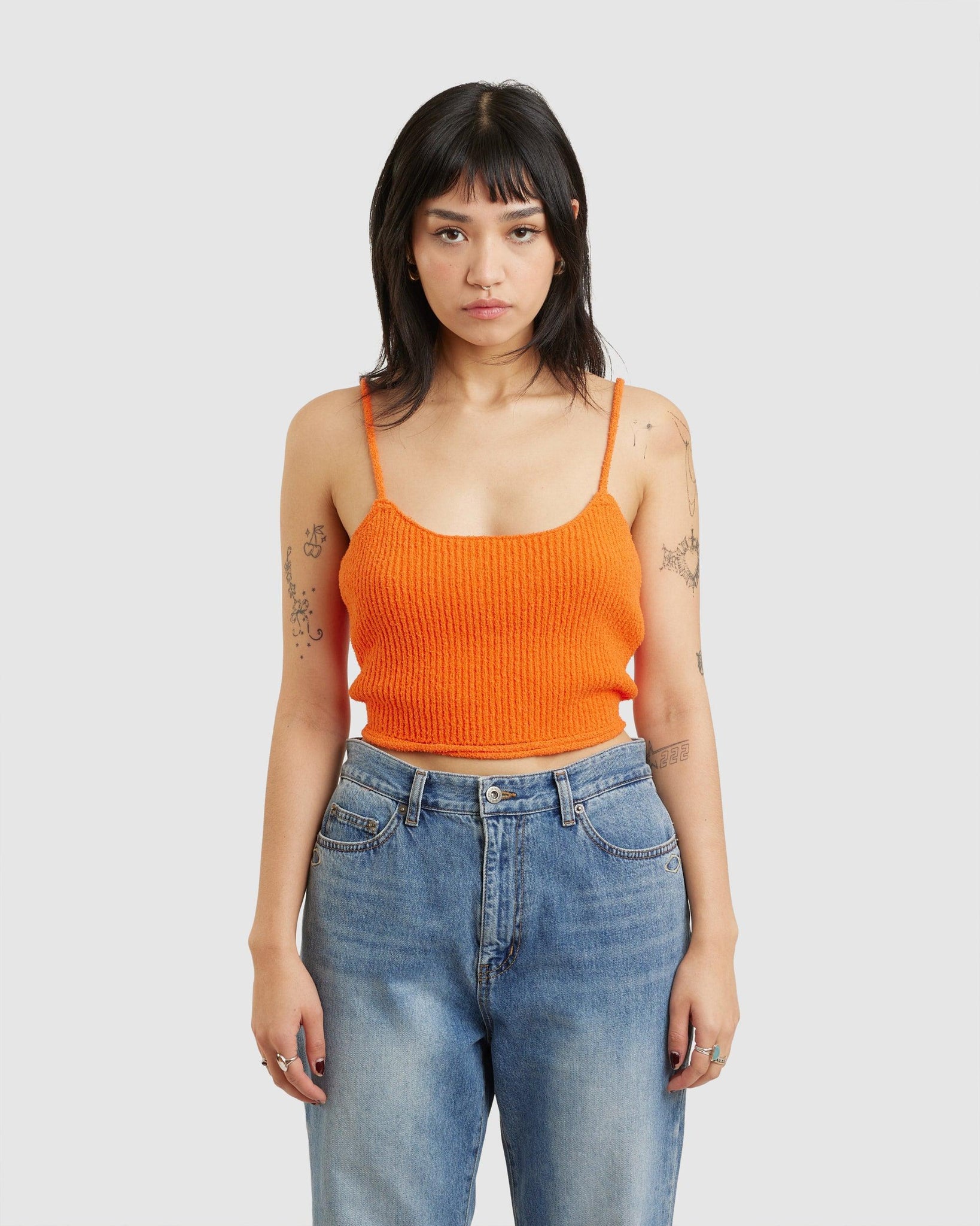 Fama Knit Top Orange - {{ collection.title }} - Chinatown Country Club 
