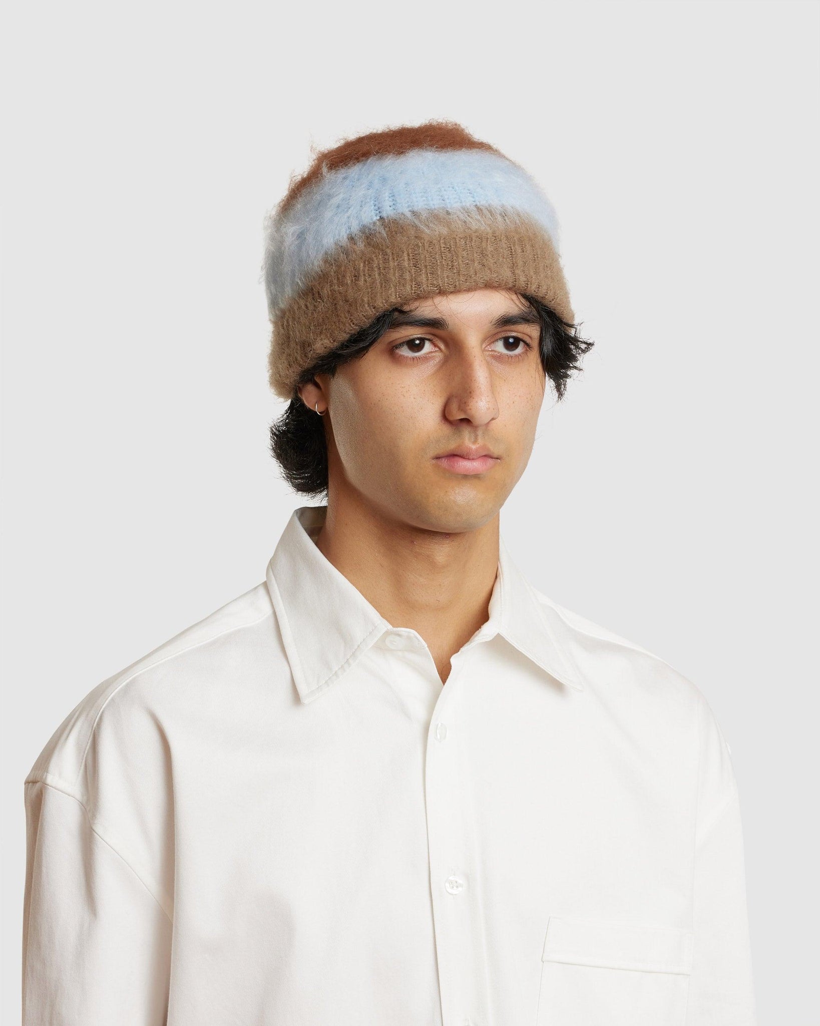 Fuzzy Trio Beanie Brown Blue - {{ collection.title }} - Chinatown Country Club 