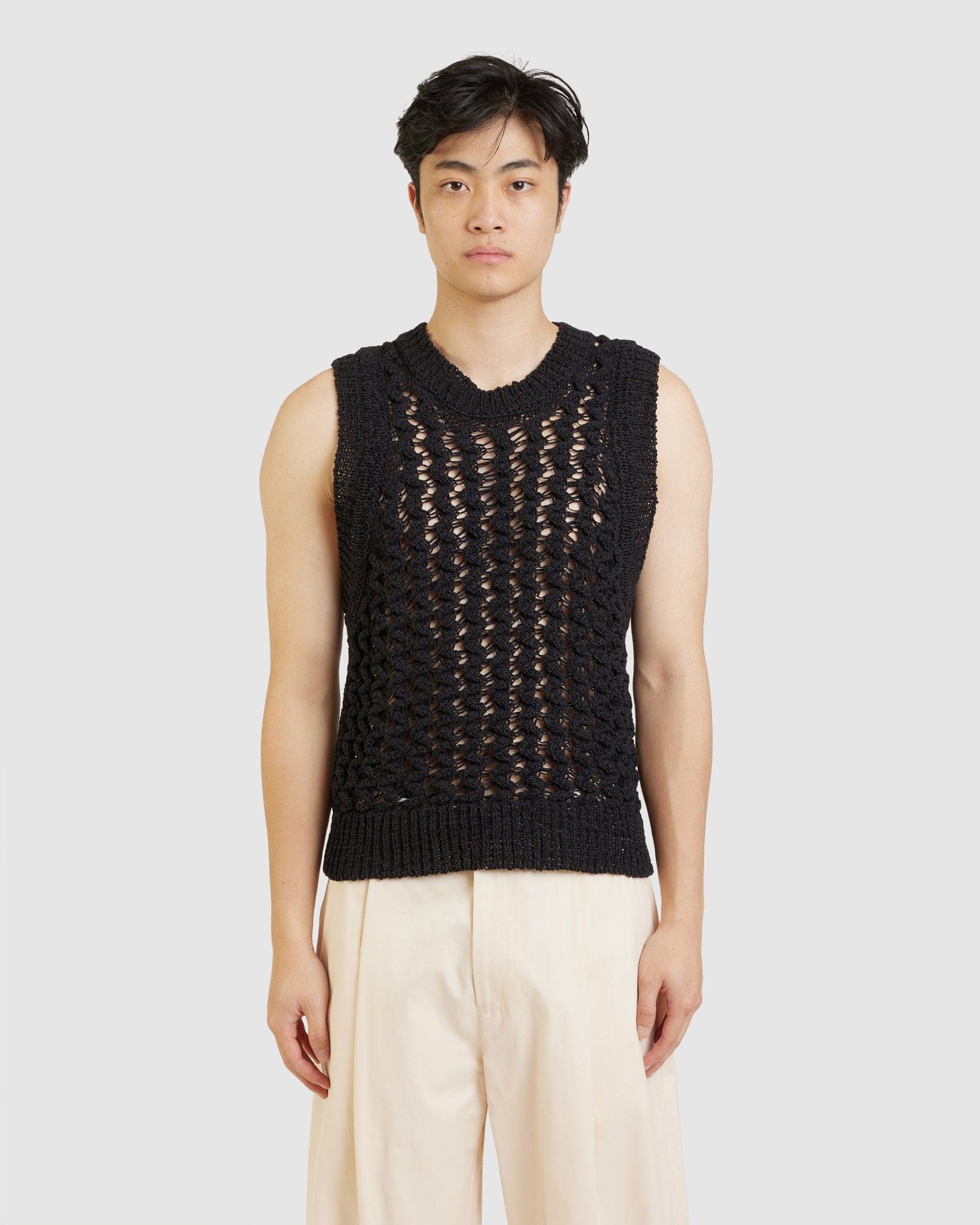 Fynn Cotton-Blend Knit Vest - {{ collection.title }} - Chinatown Country Club 