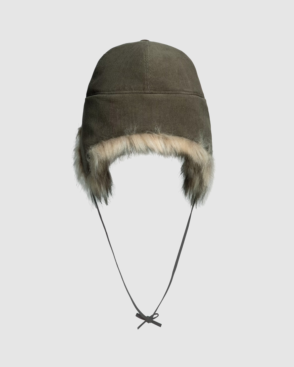 Faux Fur Corduroy Earflap Cap