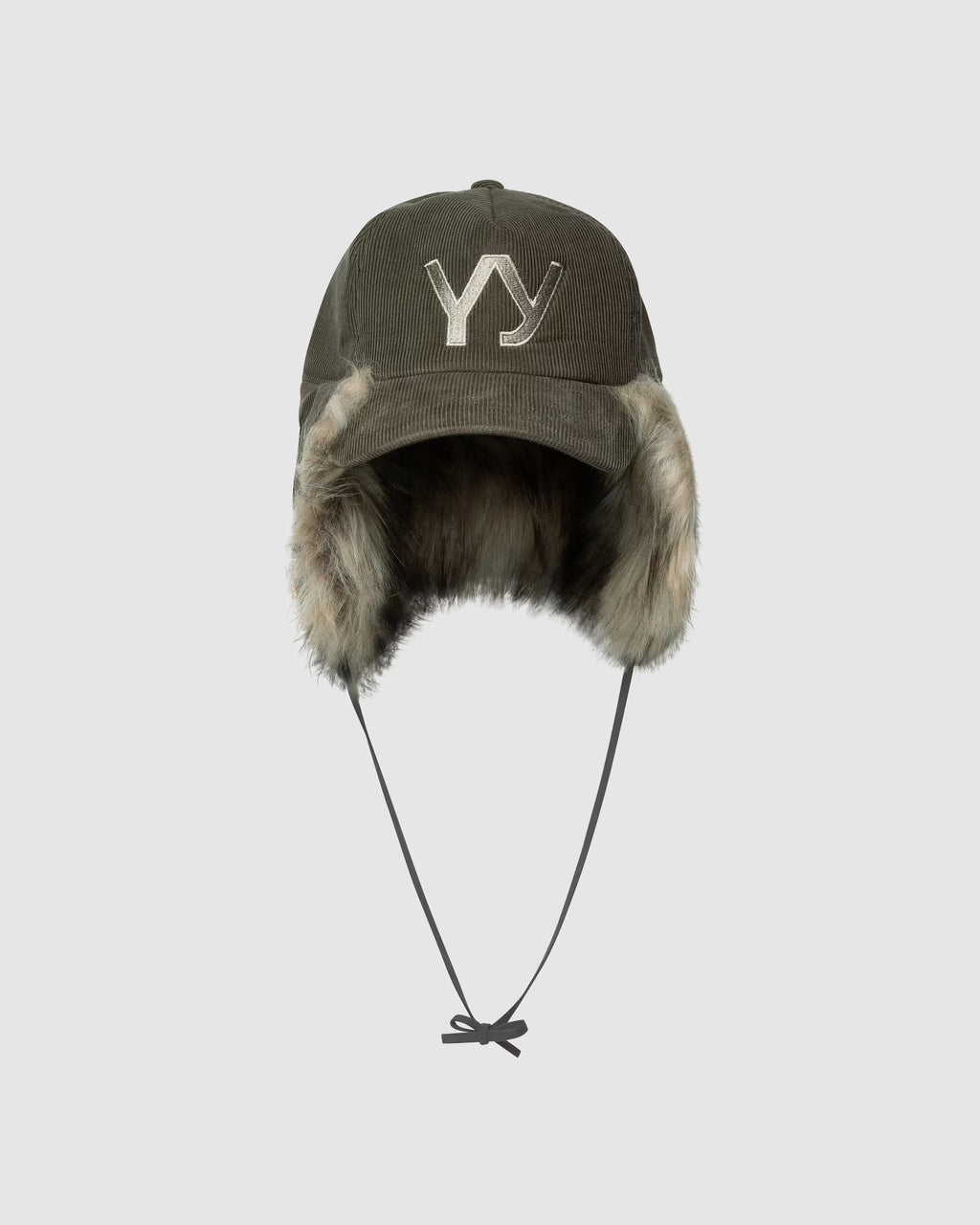 Faux Fur Corduroy Earflap Cap