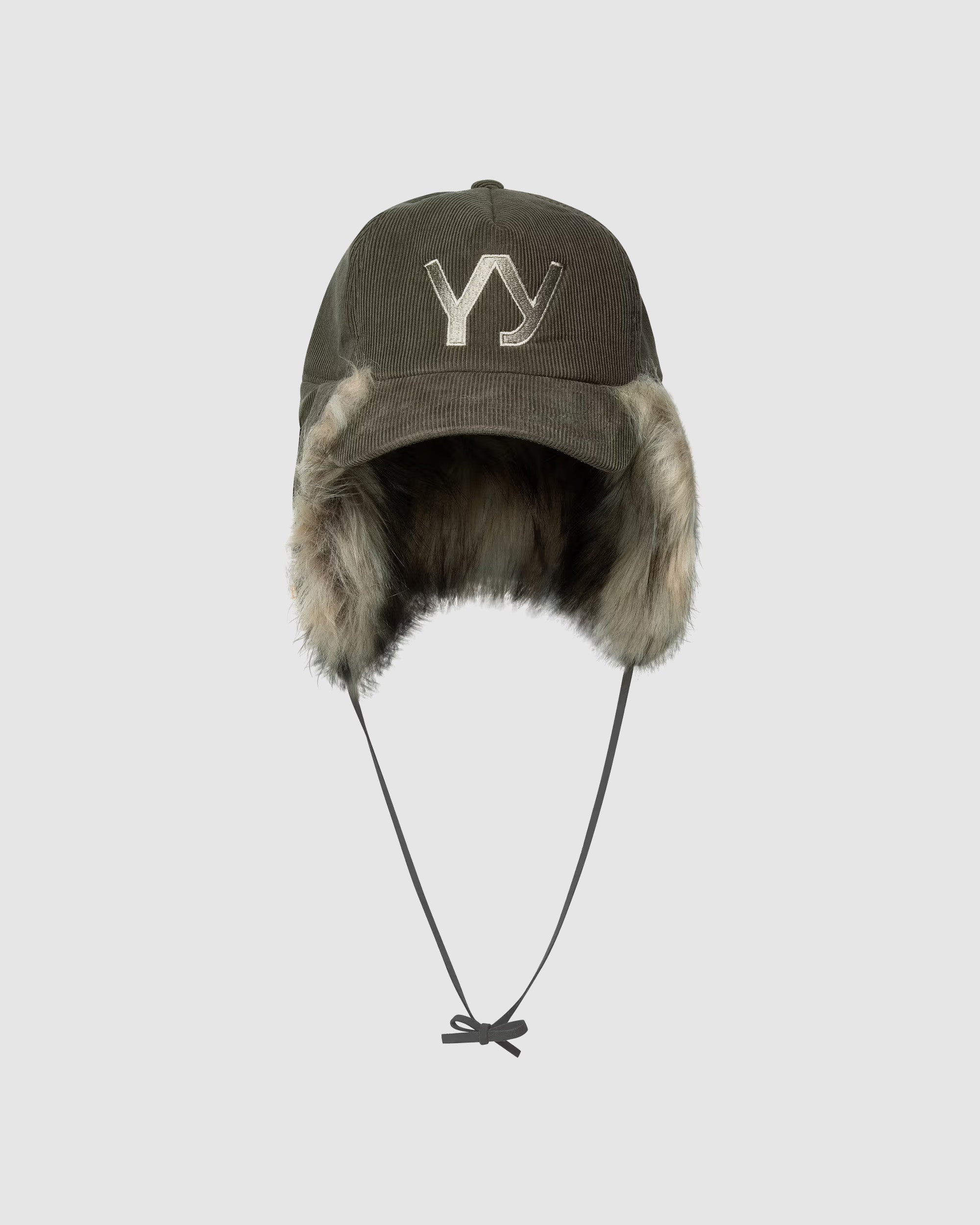 Faux Fur Corduroy Earflap Cap