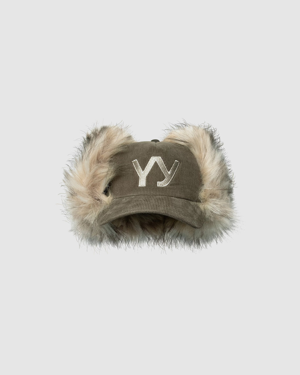 Faux Fur Corduroy Earflap Cap