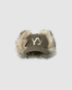 Faux Fur Corduroy Earflap Cap