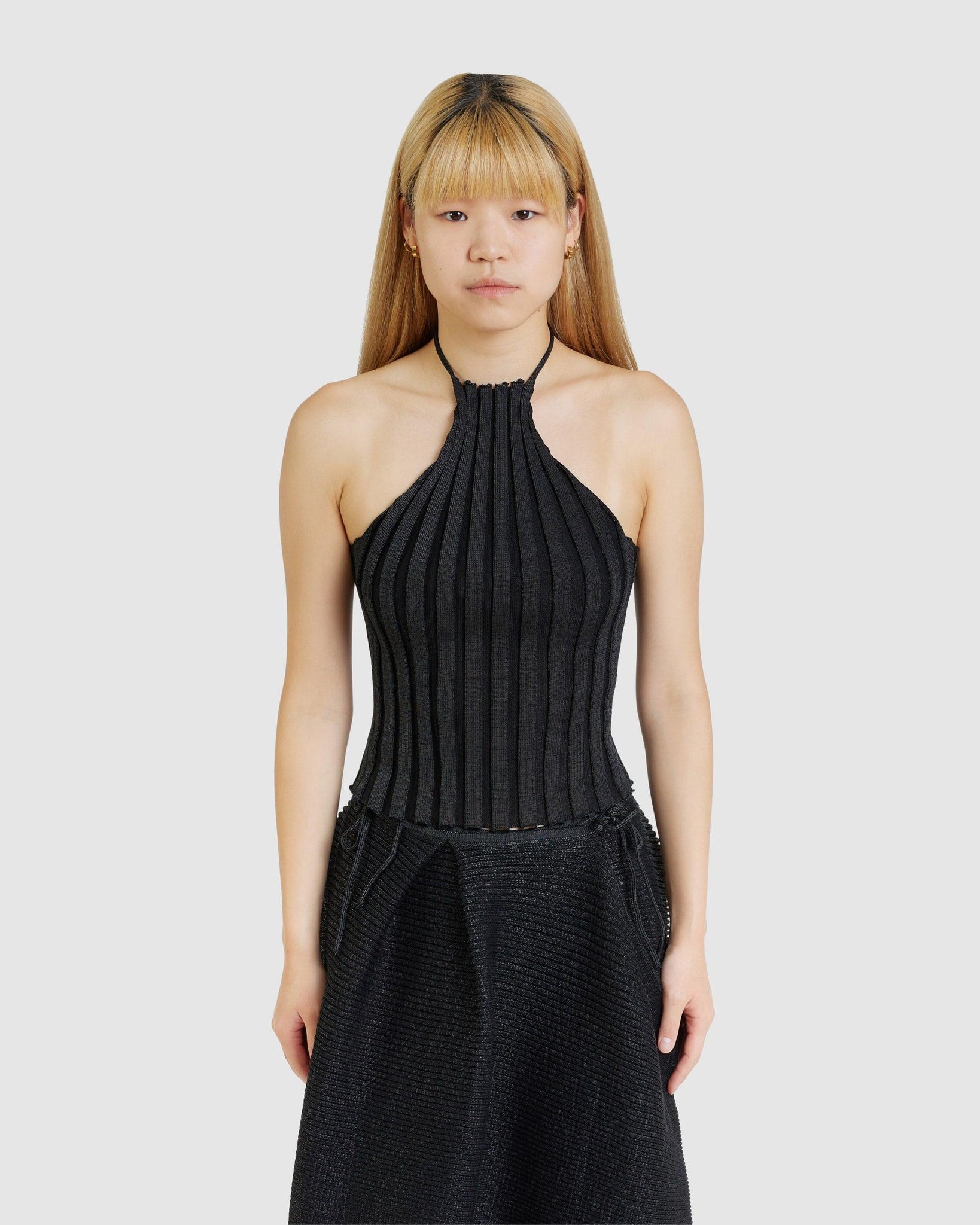 Katherine Halterneck Top Black - {{ collection.title }} - Chinatown Country Club 