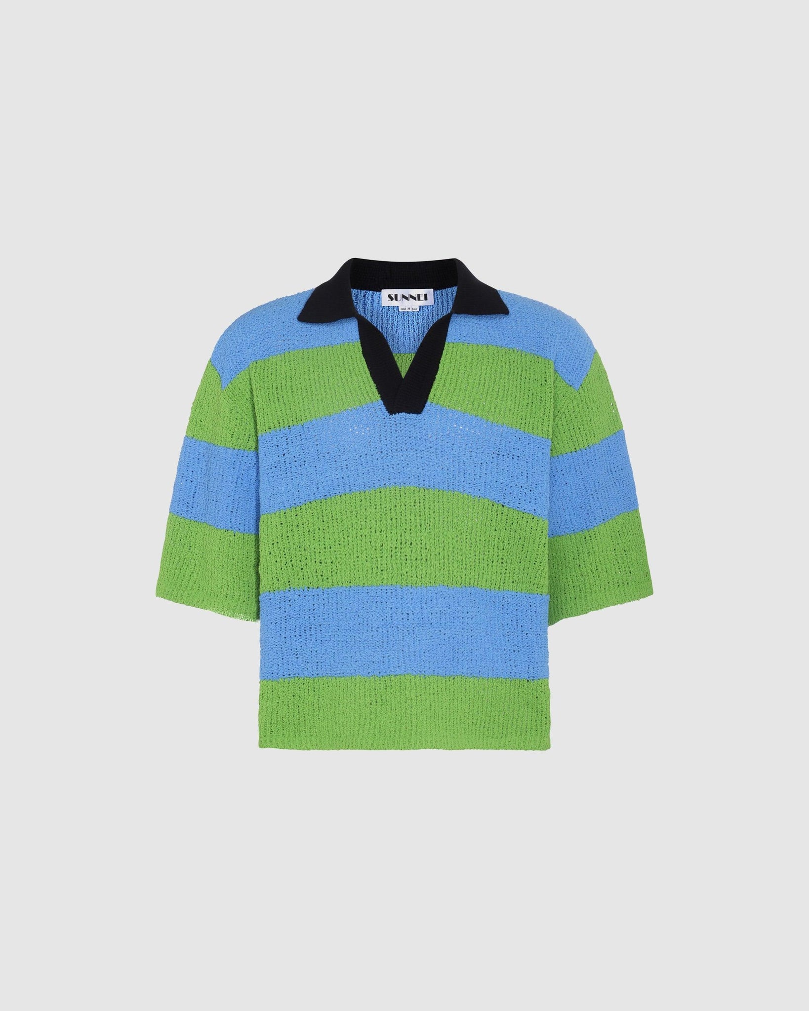 Knitted Polo Azure Green - {{ collection.title }} - Chinatown Country Club 