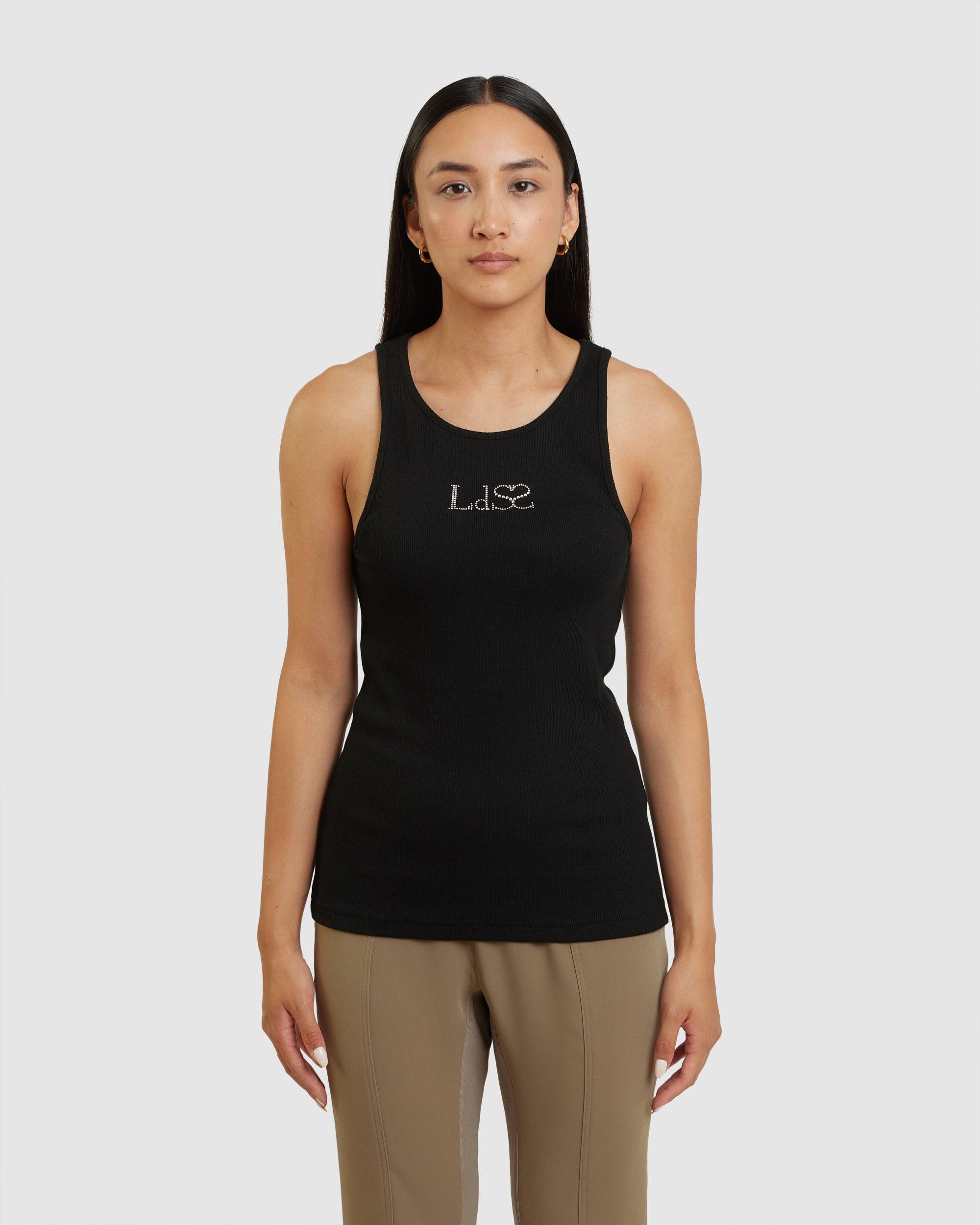 Logo Tank Top Black (W) - {{ collection.title }} - Chinatown Country Club 