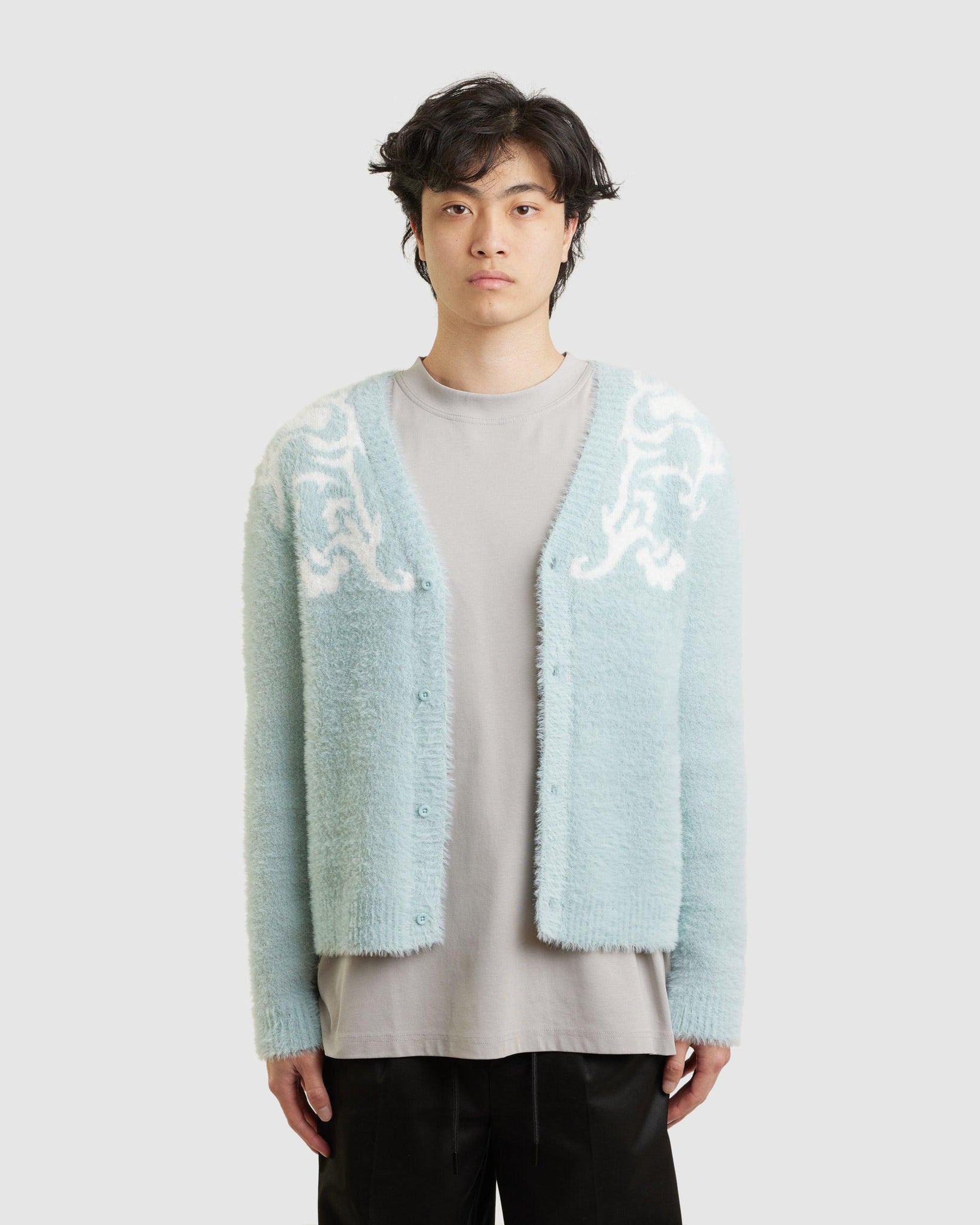 M. Hanger Western Hairy Cardigan Light Blue - {{ collection.title }} - Chinatown Country Club 
