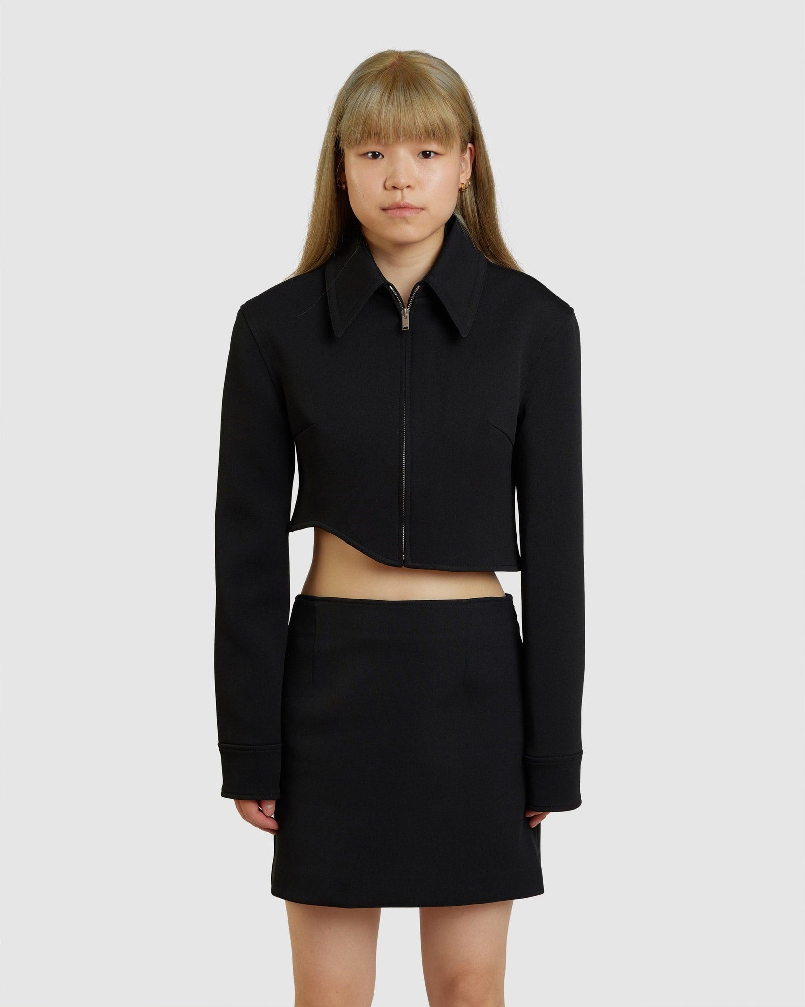 Mica Cropped Jacket Black - {{ collection.title }} - Chinatown Country Club 