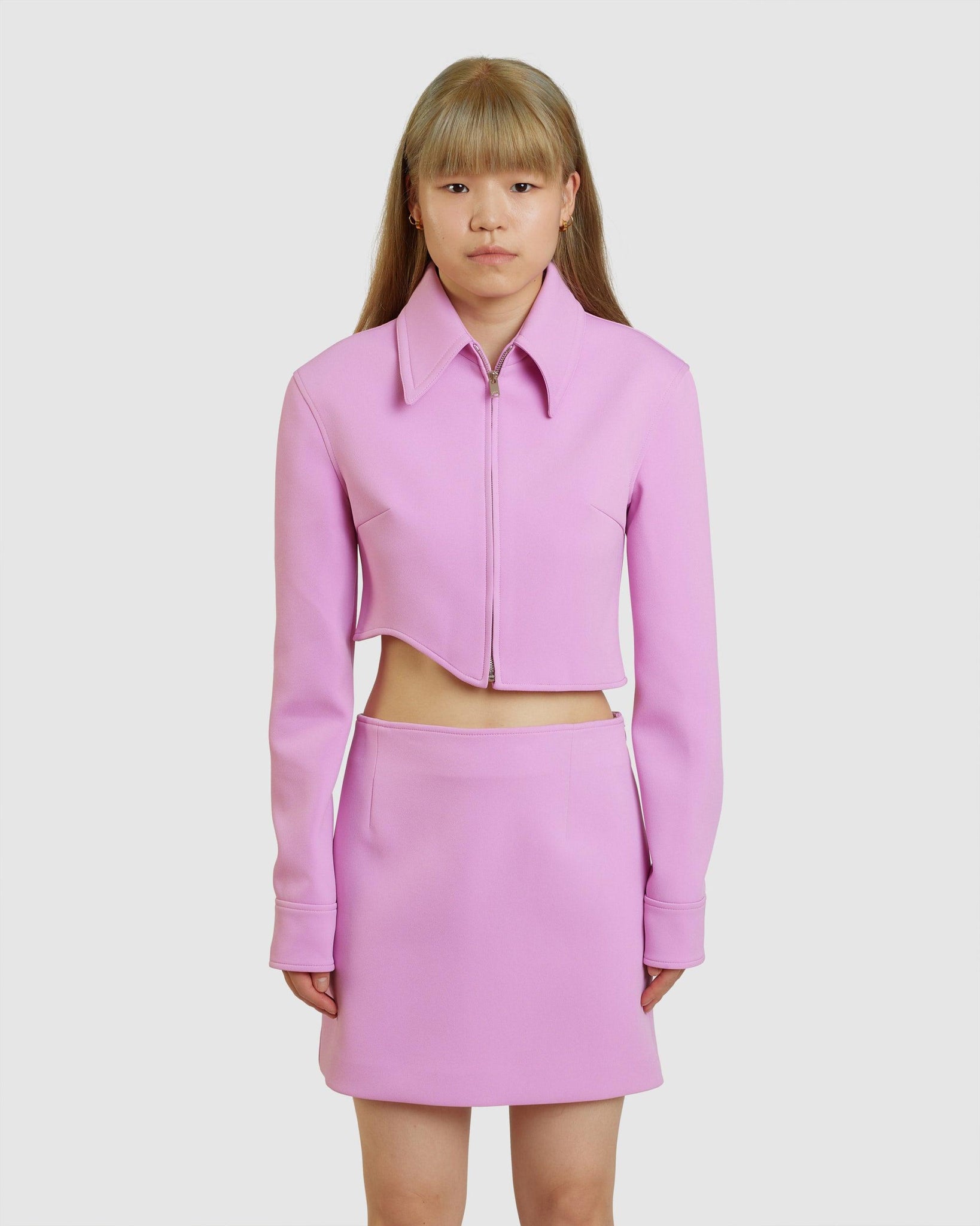 Mica Cropped Jacket Pink - {{ collection.title }} - Chinatown Country Club 