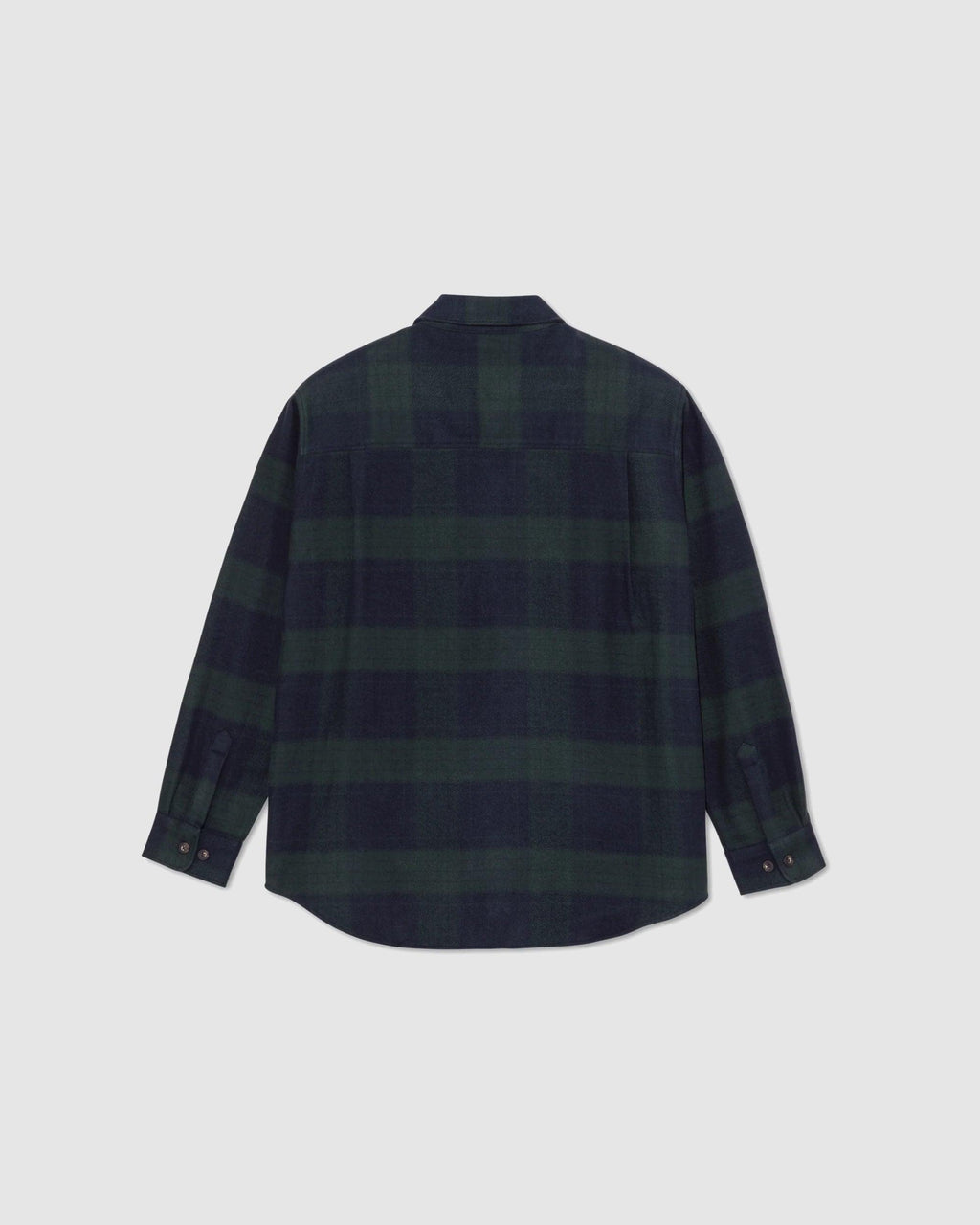 Mike LS Shirt Flannel Navy/Teal - {{ collection.title }} - Chinatown Country Club 