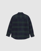 Mike LS Shirt Flannel Navy/Teal - {{ collection.title }} - Chinatown Country Club 