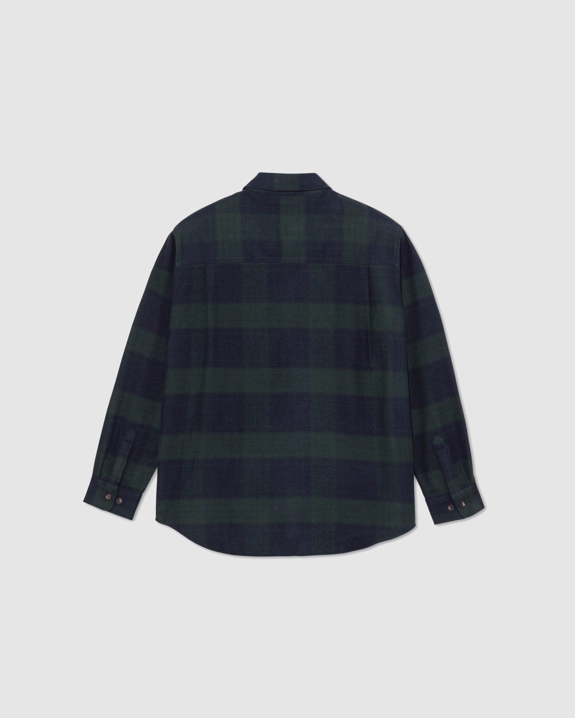 Mike LS Shirt Flannel Navy/Teal - {{ collection.title }} - Chinatown Country Club 