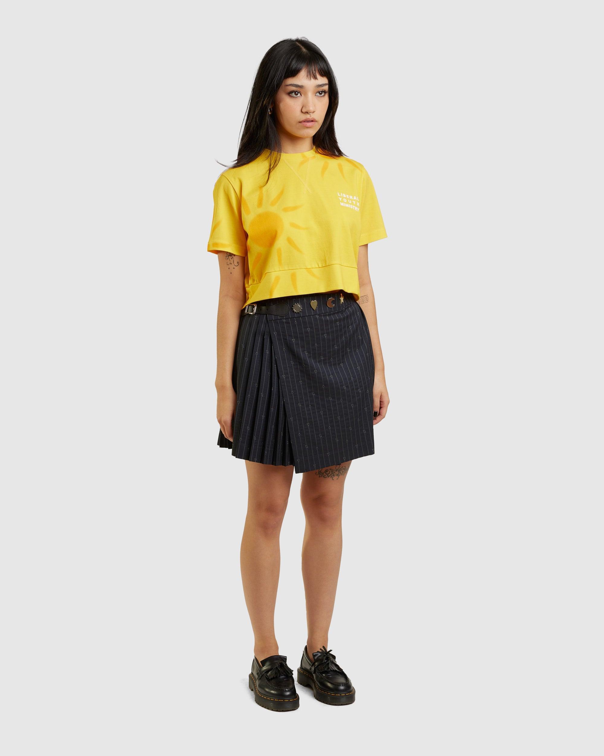 Mini Kilt Skirt Navy Gender Pinstripe - {{ collection.title }} - Chinatown Country Club 