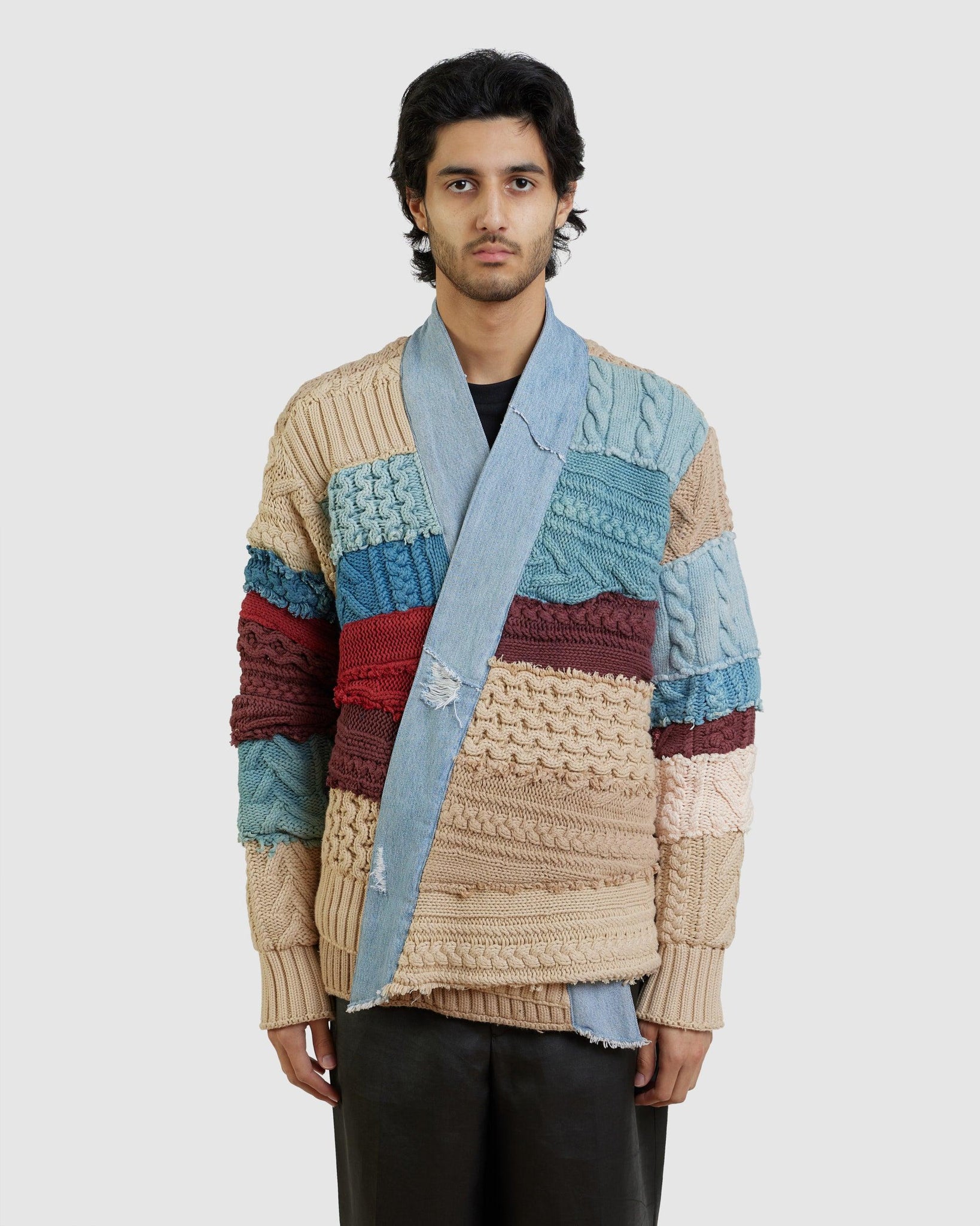 Mixed Fisherman GL1 Cardigan Multi - {{ collection.title }} - Chinatown Country Club 