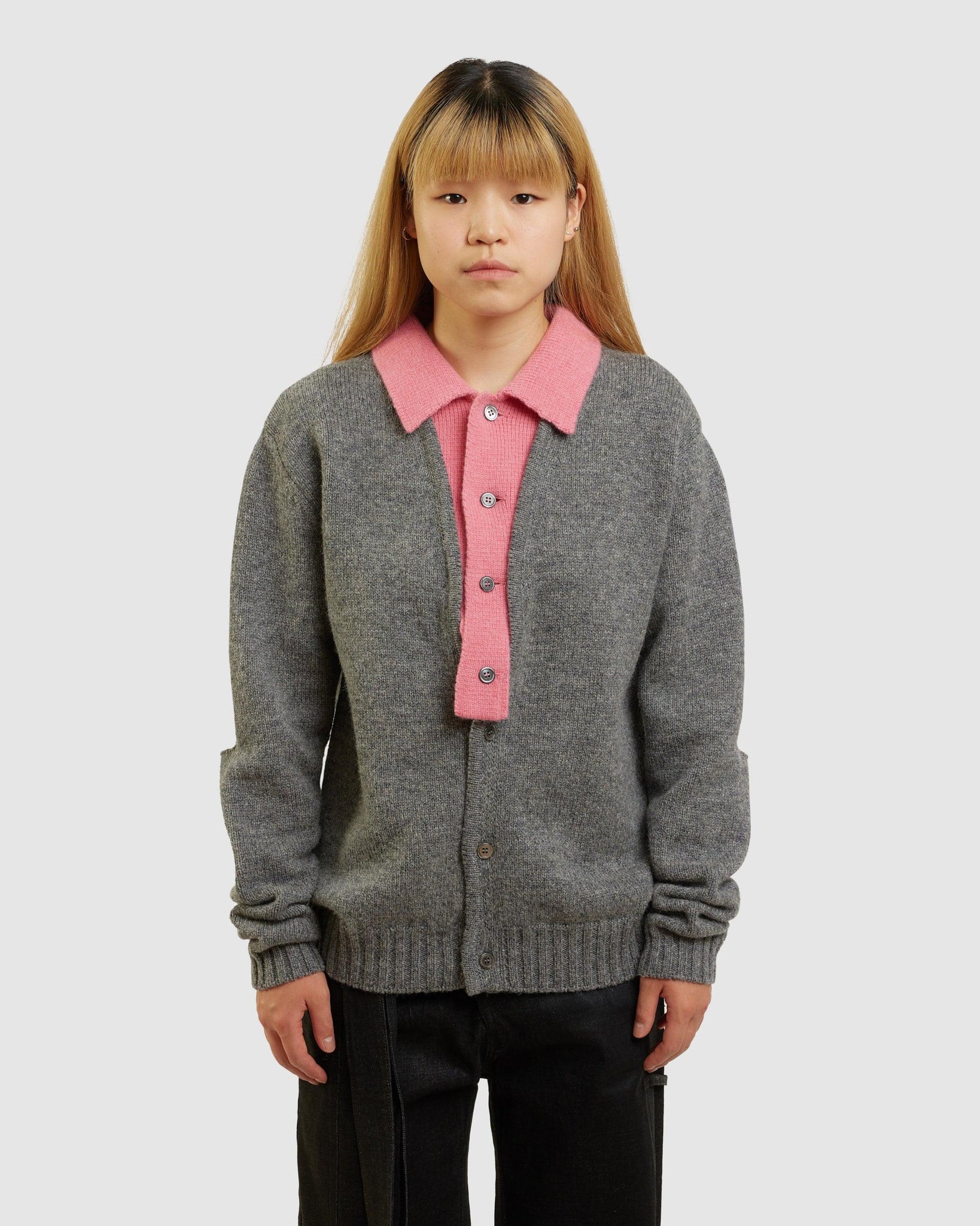 Mock Neck Cardigan (W) - {{ collection.title }} - Chinatown Country Club 