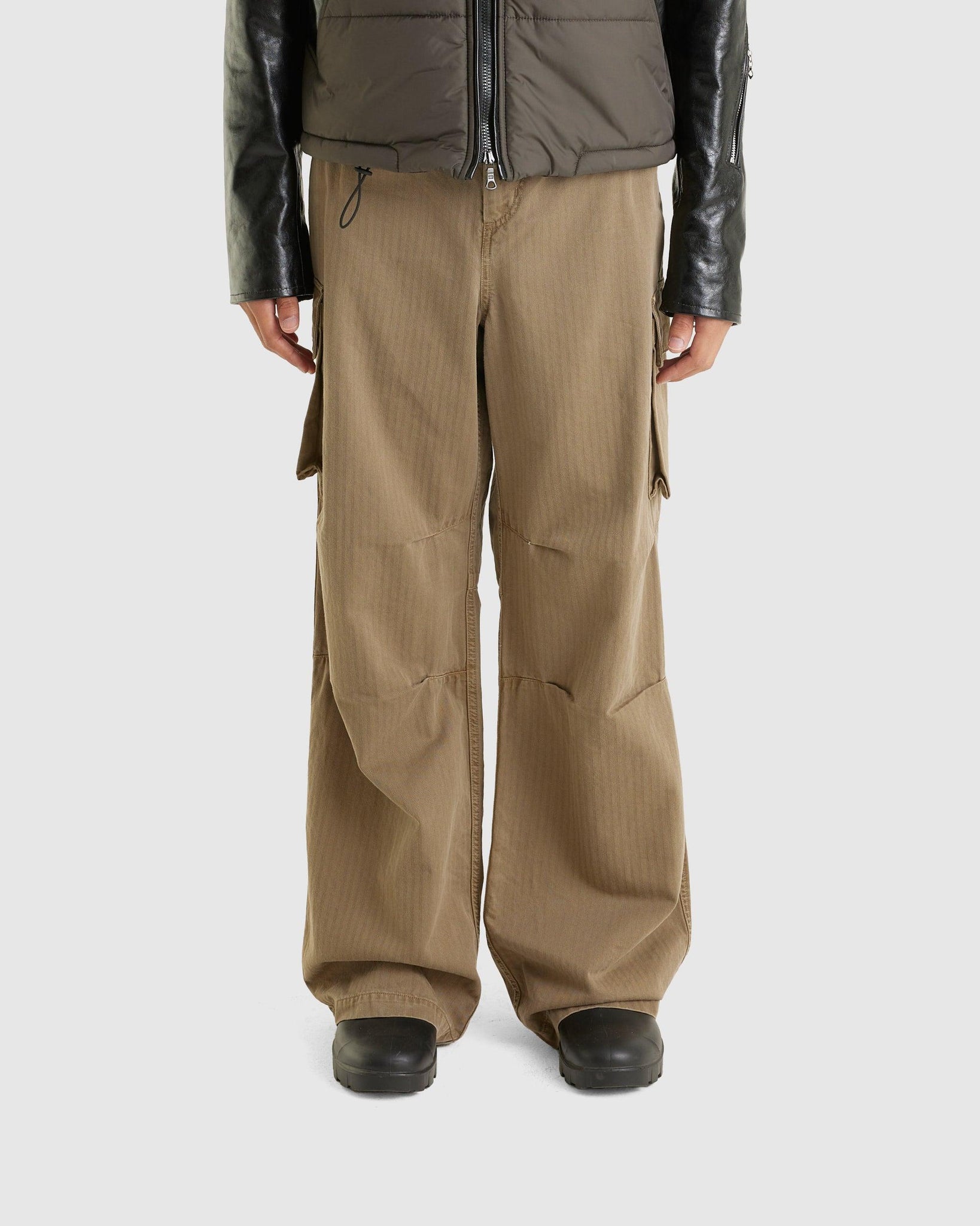 Mount Cargo Pants Uniform Olive Herringbone - {{ collection.title }} - Chinatown Country Club 