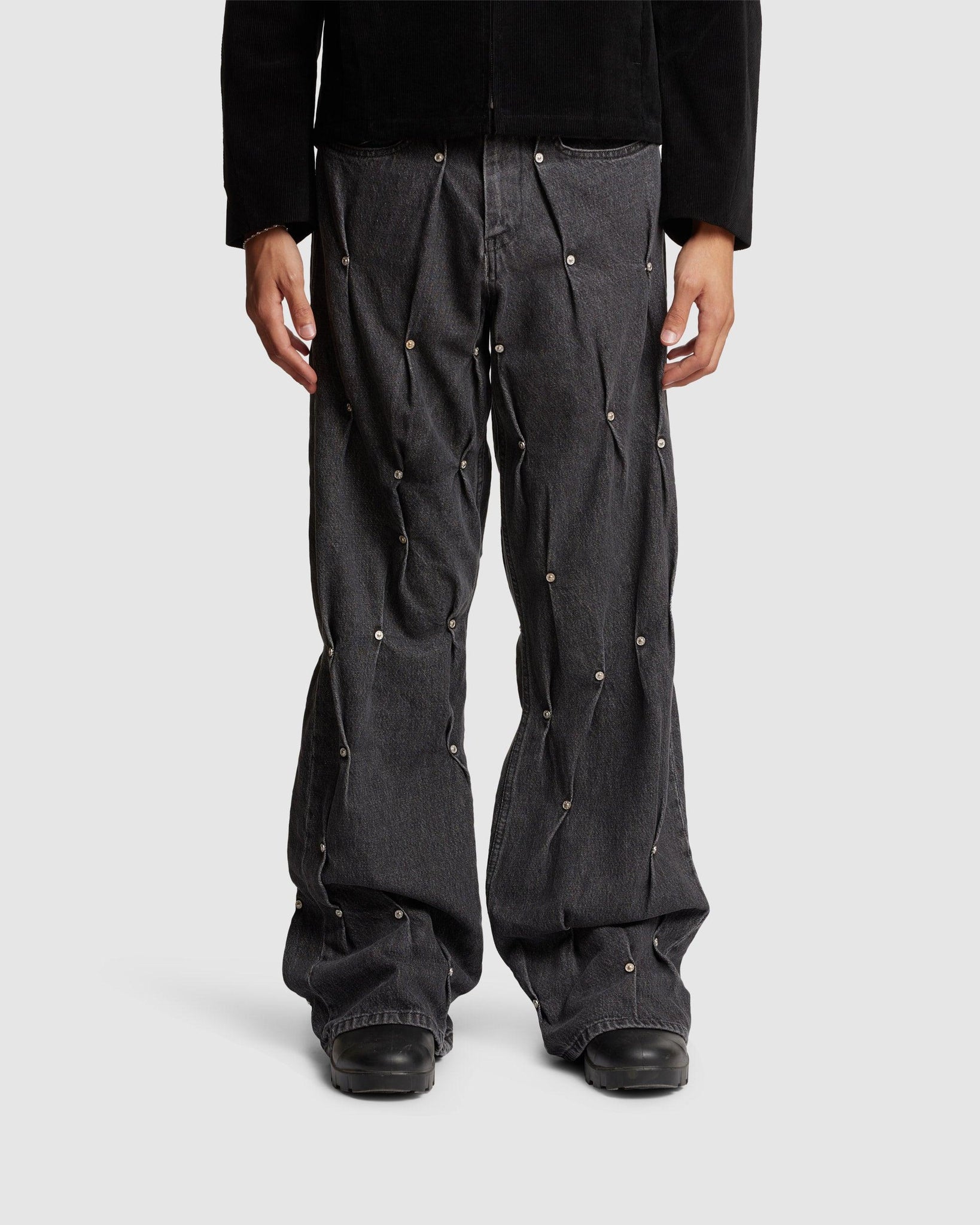 Multi Rivet Denim Pants - {{ collection.title }} - Chinatown Country Club 