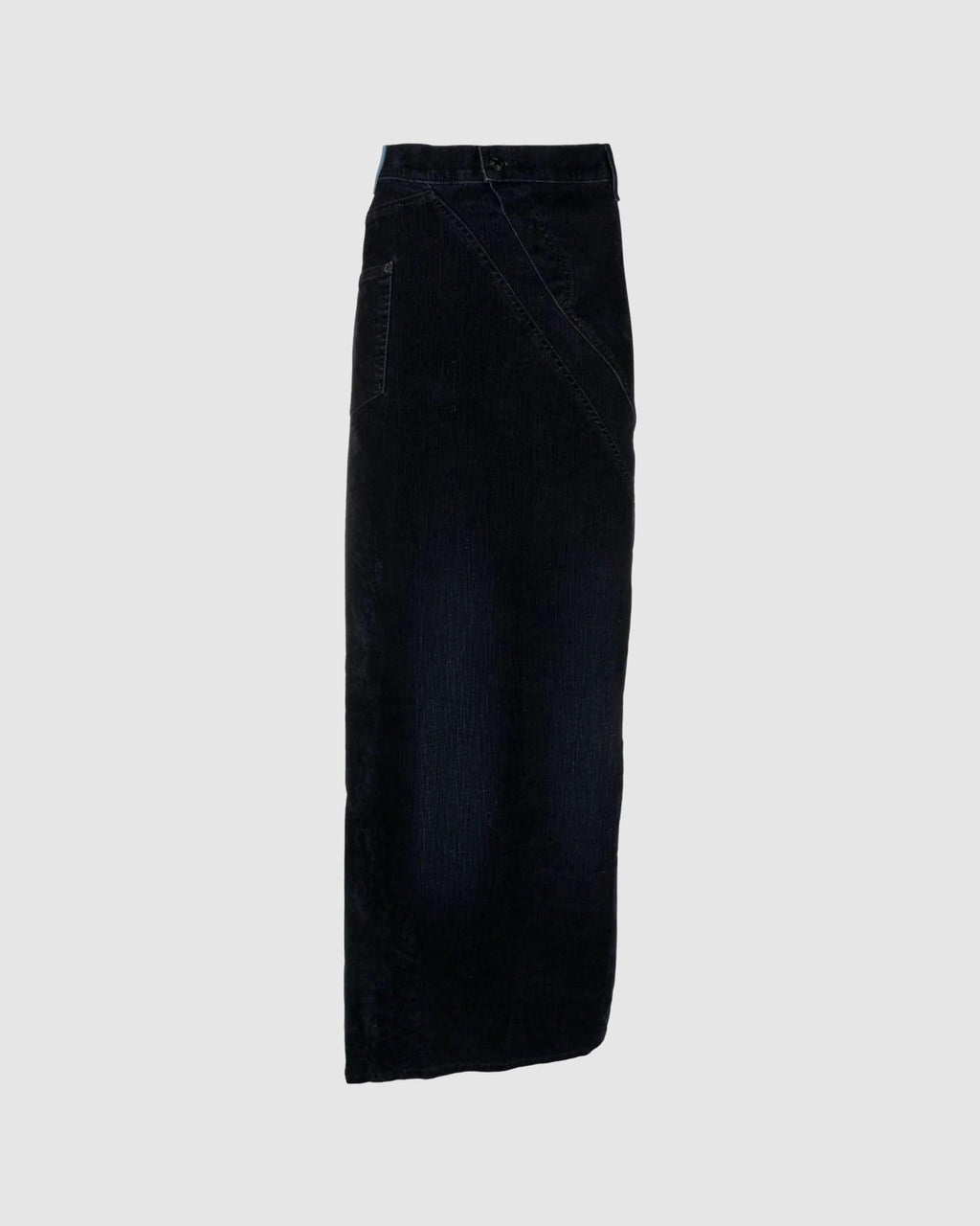 Multiline Velvet Denim Skirt - {{ collection.title }} - Chinatown Country Club 