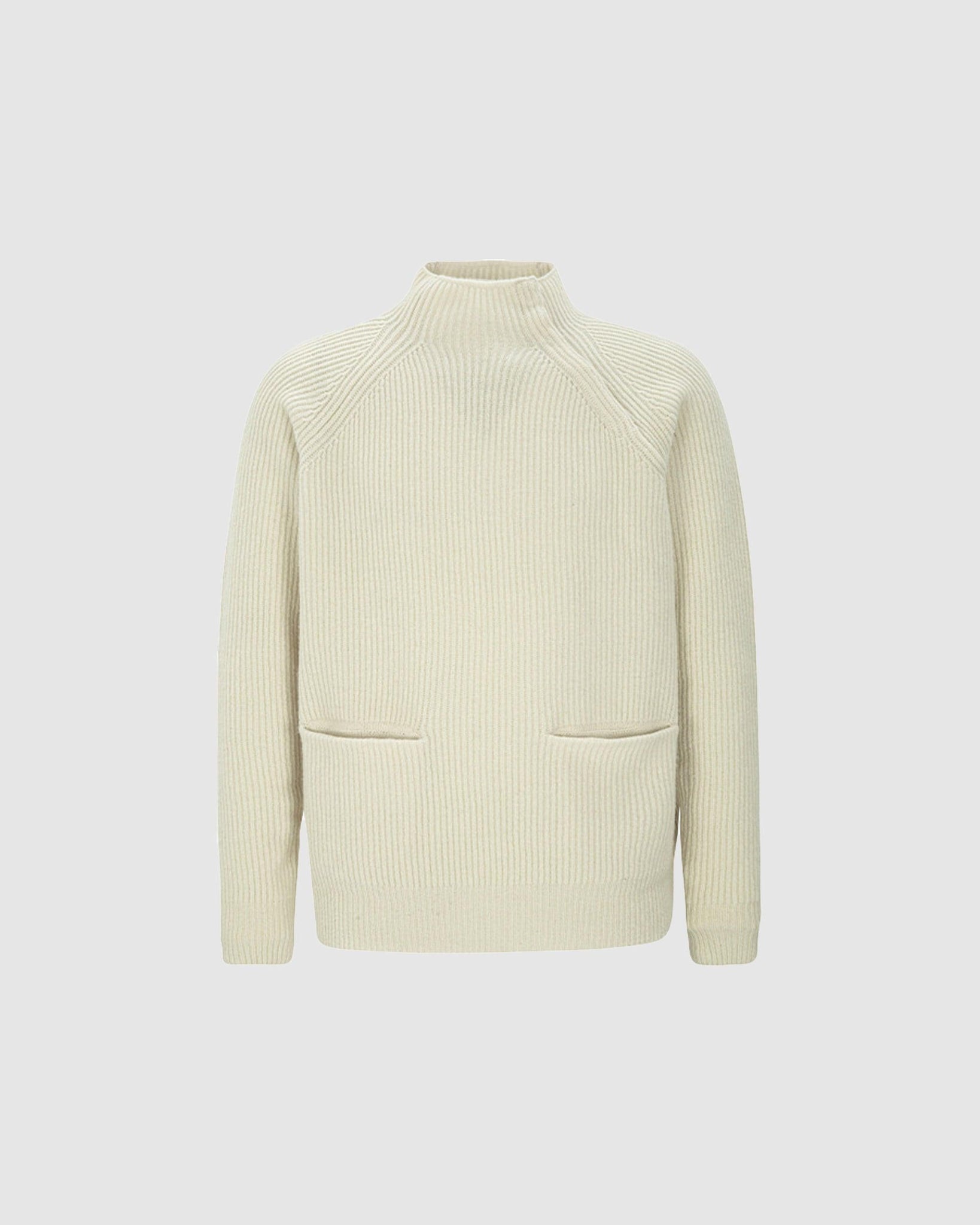 Open Neck Cashmere Blend Pullover Ivory - {{ collection.title }} - Chinatown Country Club 