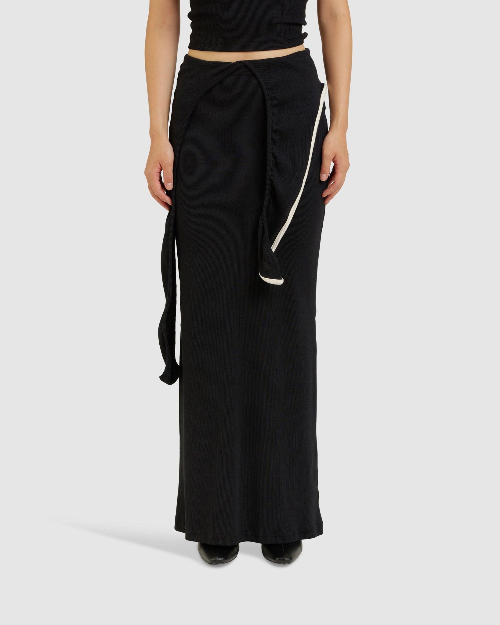 Otto Lounge Rib Skirt Black - {{ collection.title }} - Chinatown Country Club 