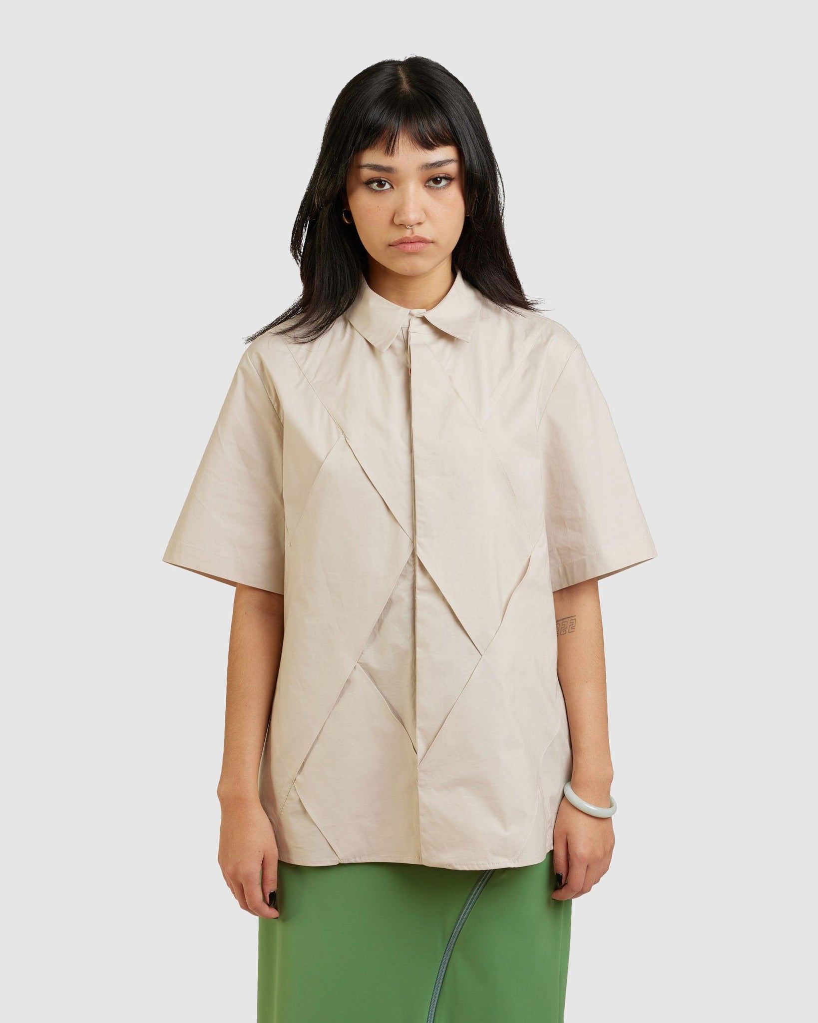 Pastry Short Sleeve Shirt Bone (W) - {{ collection.title }} - Chinatown Country Club 