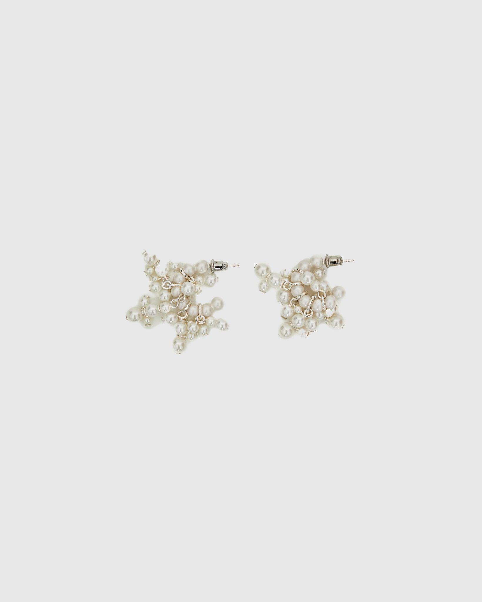 Pearl Tassel Hoop Earrings - {{ collection.title }} - Chinatown Country Club 