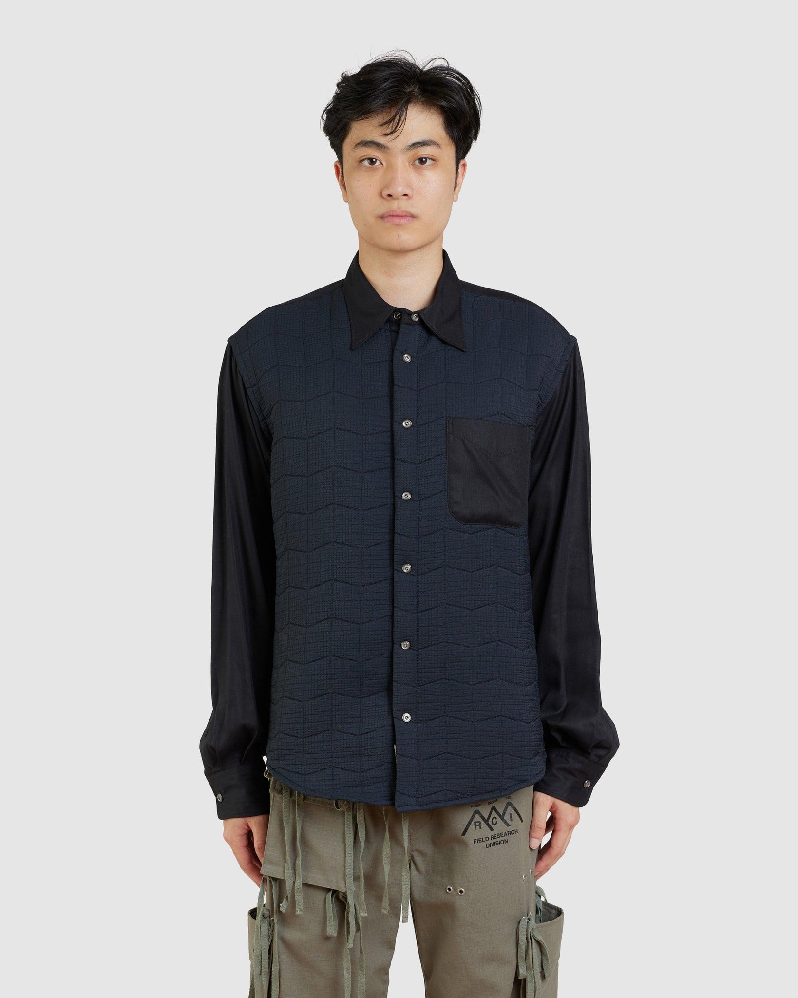 Plastron Patchwork Over Shirt - {{ collection.title }} - Chinatown Country Club 