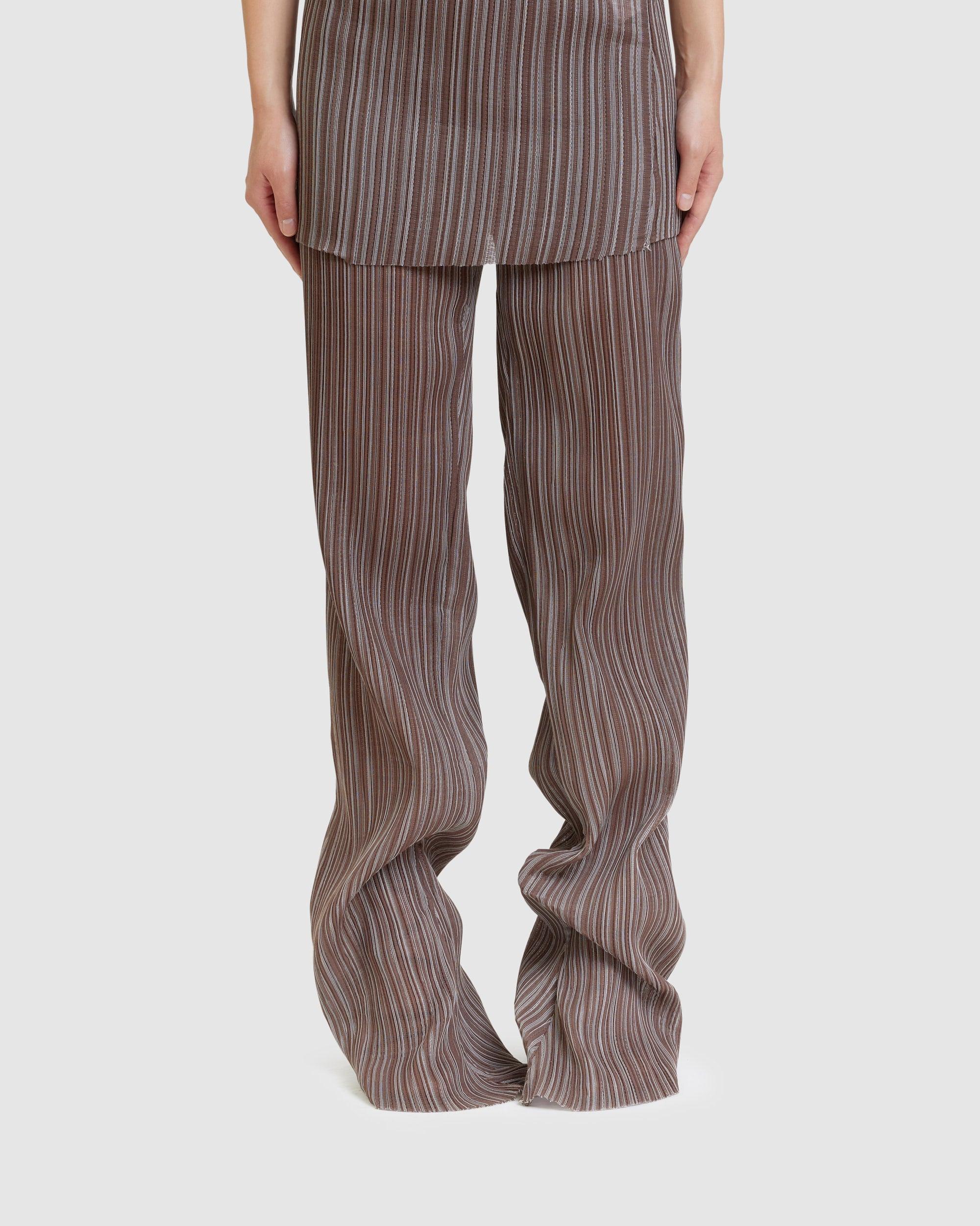 Pleated Mermaid Pants Brown (W) - {{ collection.title }} - Chinatown Country Club 