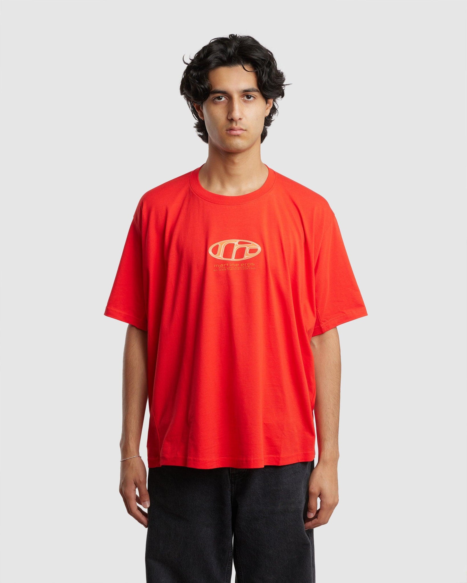 Pulled Neck T-Shirt Cyber Red - {{ collection.title }} - Chinatown Country Club 