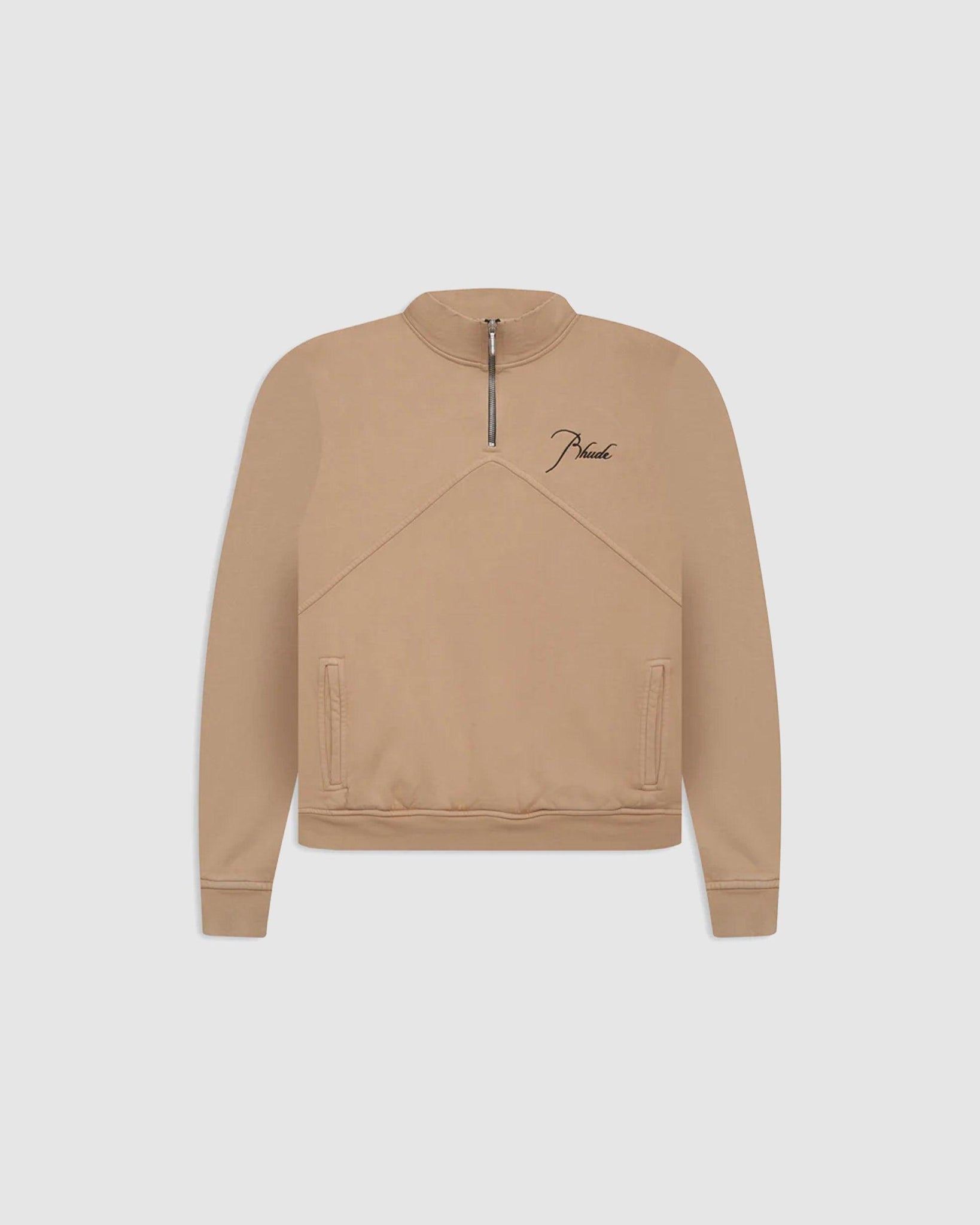 Quarter Zip Sweater Sand - {{ collection.title }} - Chinatown Country Club 