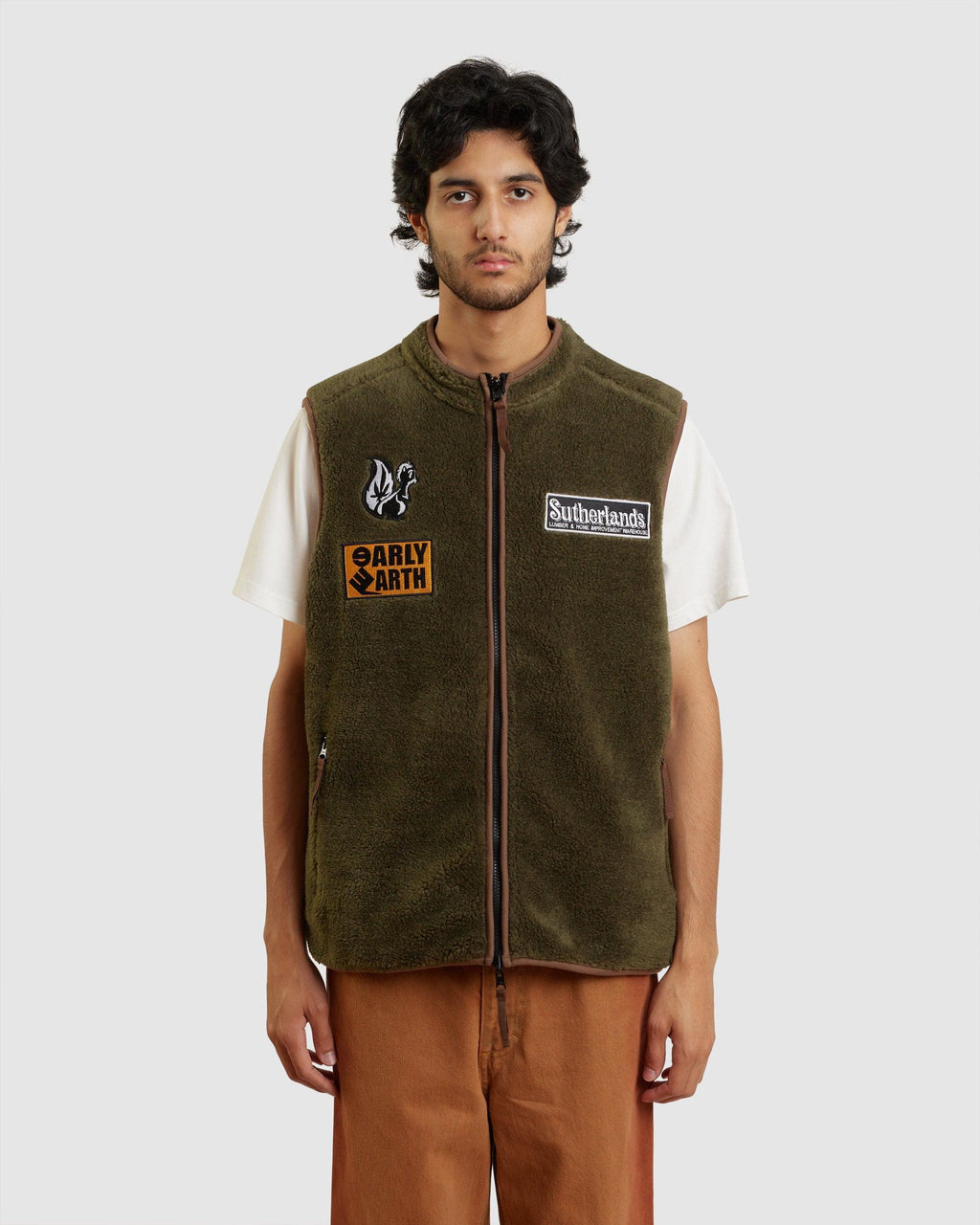 Reversible Polar Fleece Zip Thru Vest - {{ collection.title }} - Chinatown Country Club 