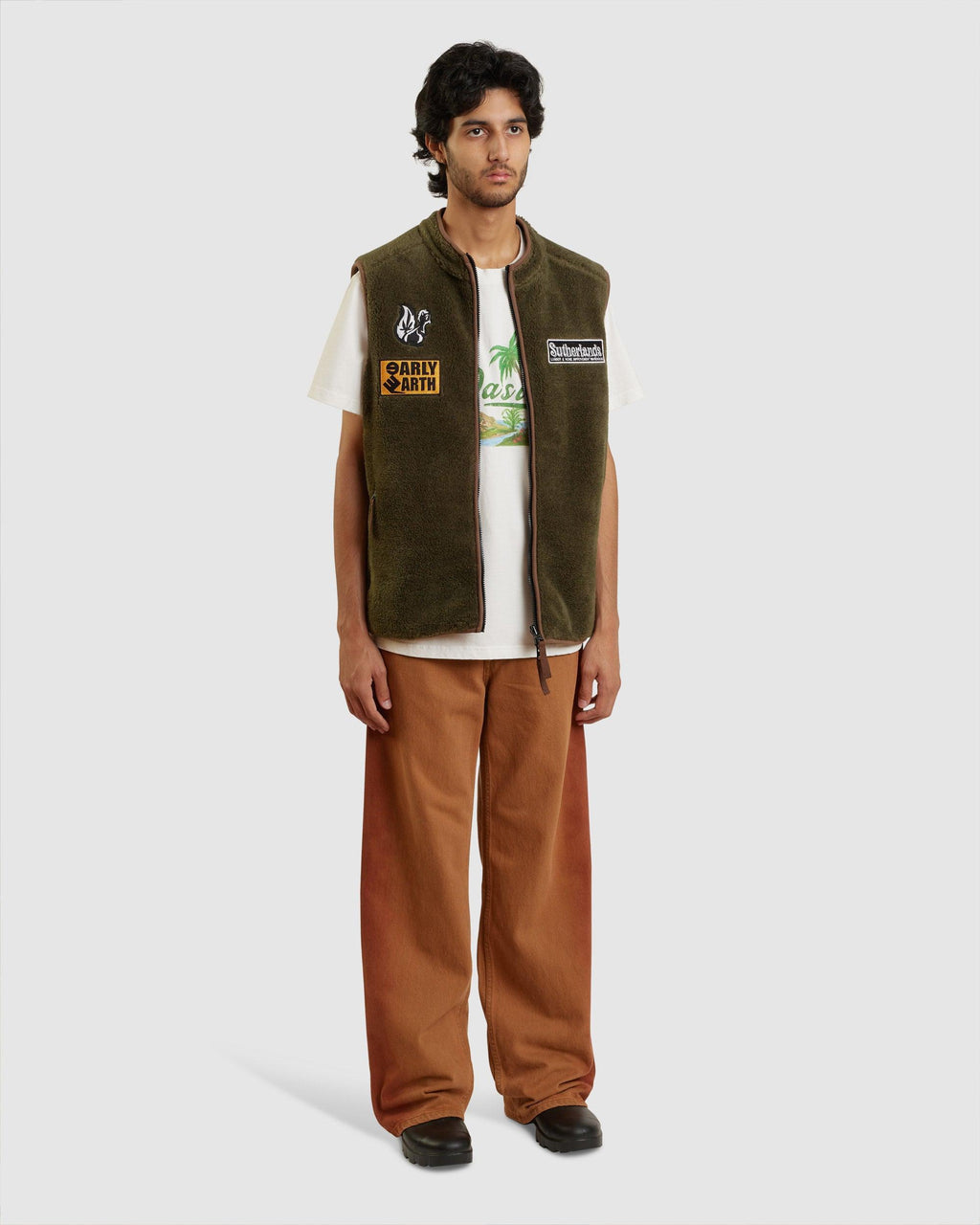 Reversible Polar Fleece Zip Thru Vest - {{ collection.title }} - Chinatown Country Club 