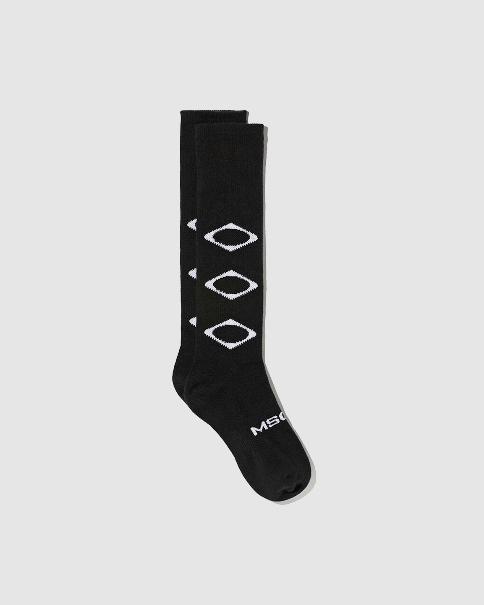 Rhombus Knee Socks Black - {{ collection.title }} - Chinatown Country Club 