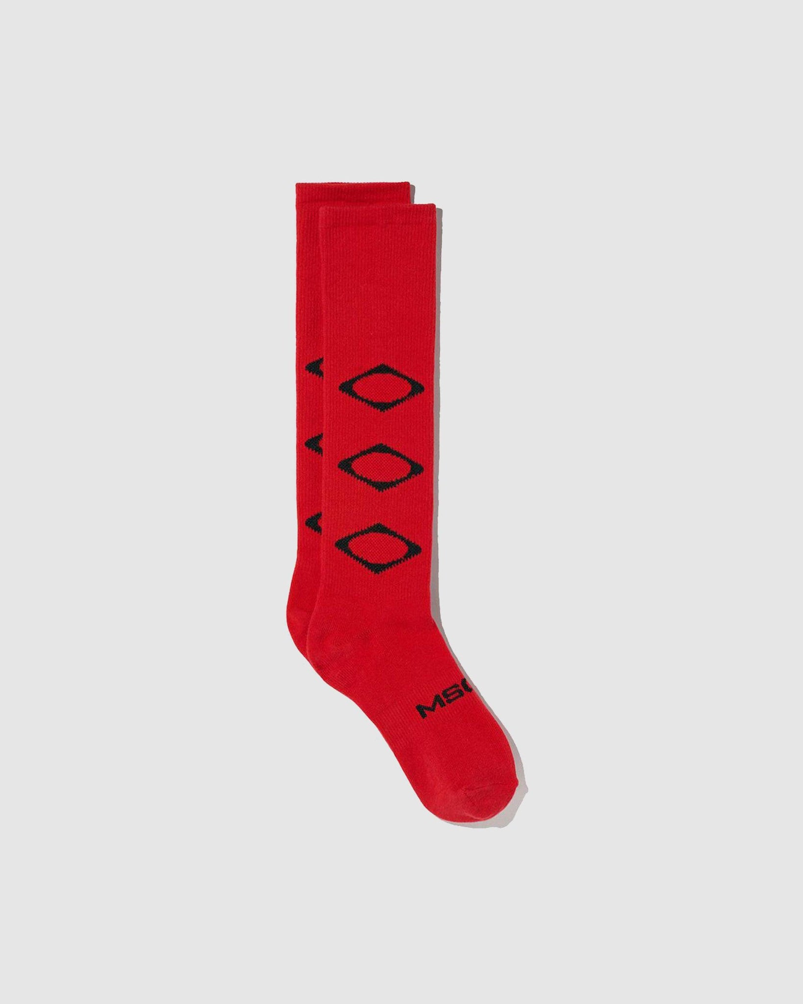 Rhombus Knee Socks Red - {{ collection.title }} - Chinatown Country Club 